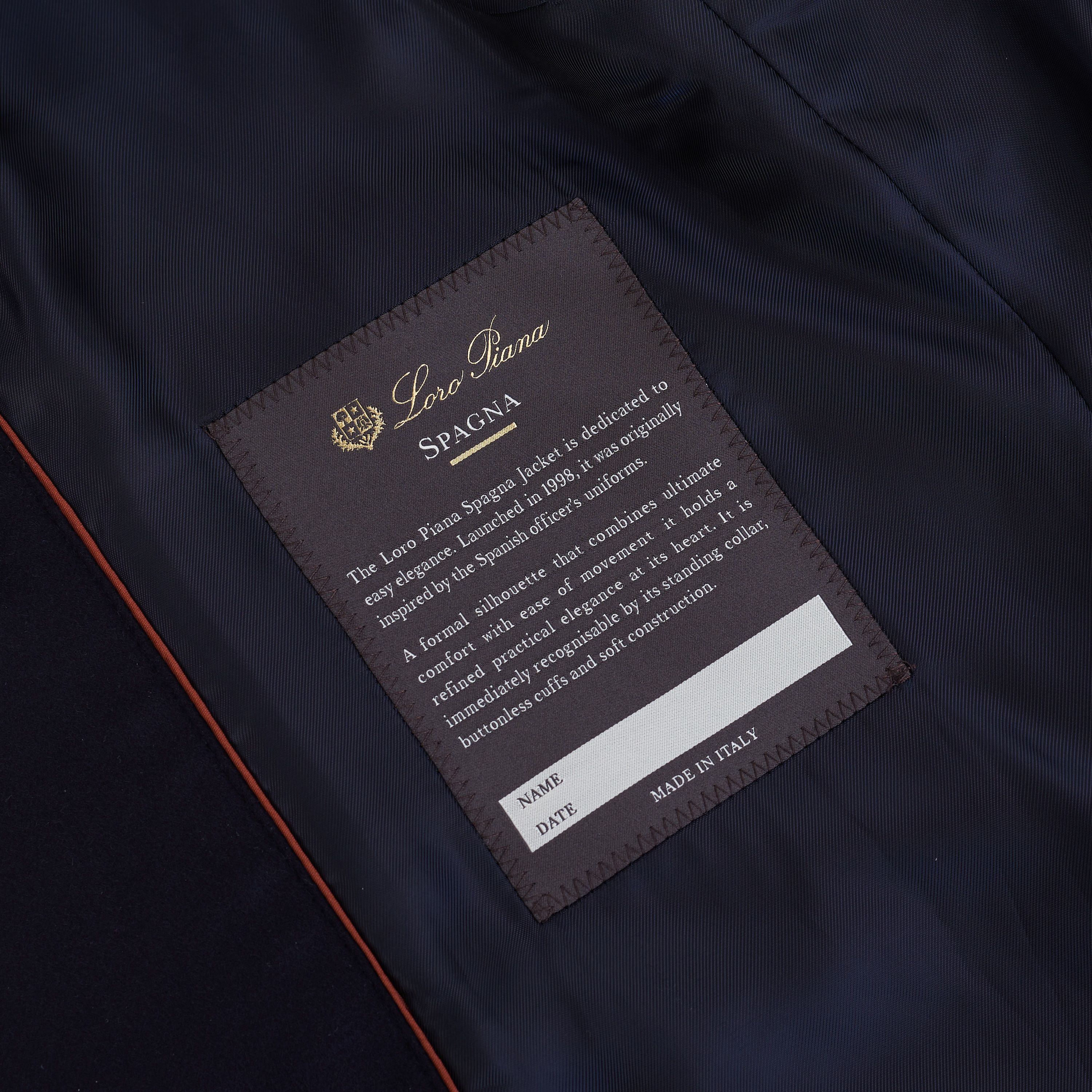 Loro Piana Spagna Jacket In Navy Blue Double Faced Cashmere Size US L / EU 52-54 / 3 - 12 Thumbnail