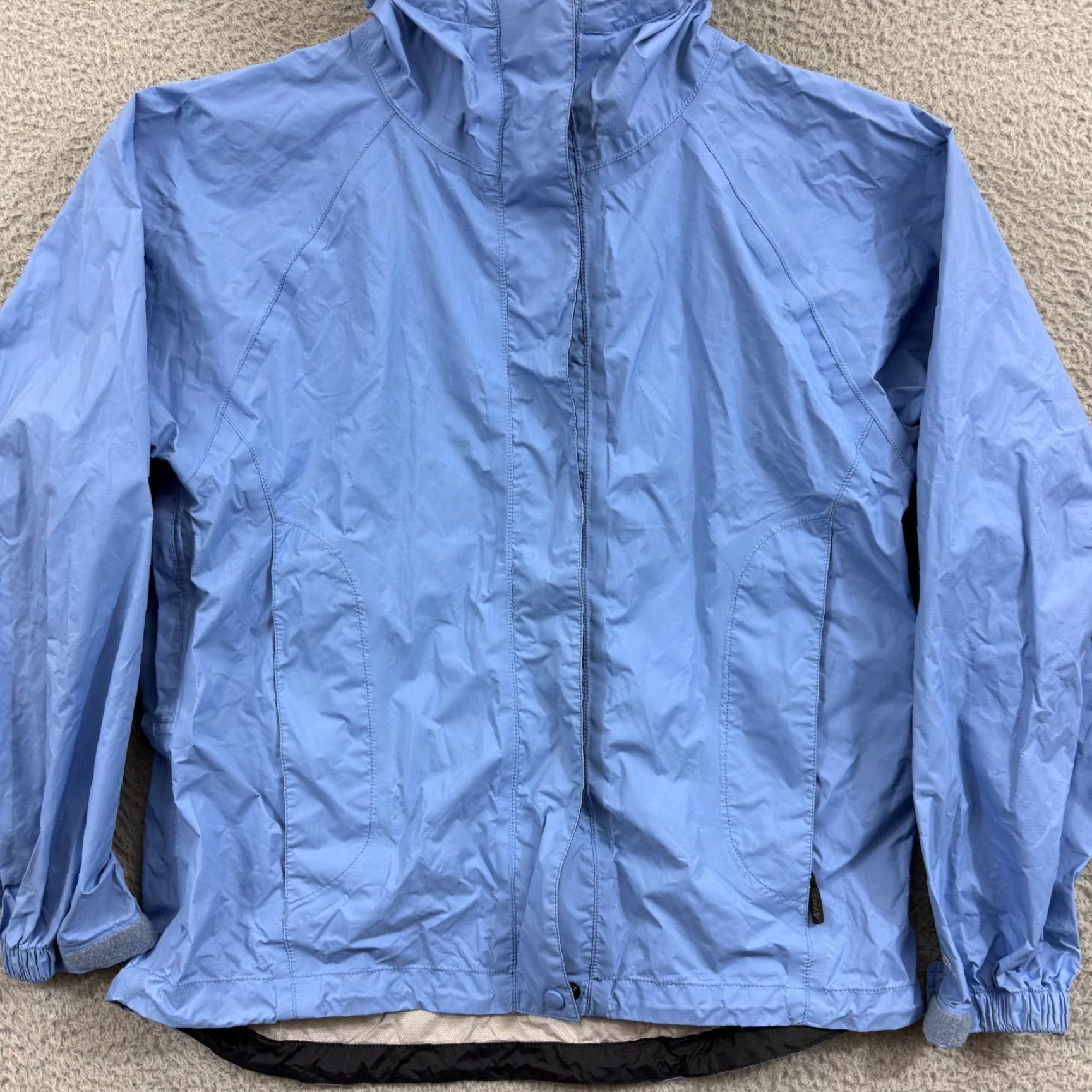 Eastern Mountain Sports Eastern Mountain Sports Rain Jacket Womens Small Blue Hooded Full Zip Windbreaker Jacket Womens Small Blue EMS Rain Jacket Hooded Full Zip ANSI Size S / US 4 / IT 40 - 2 Thumbnail