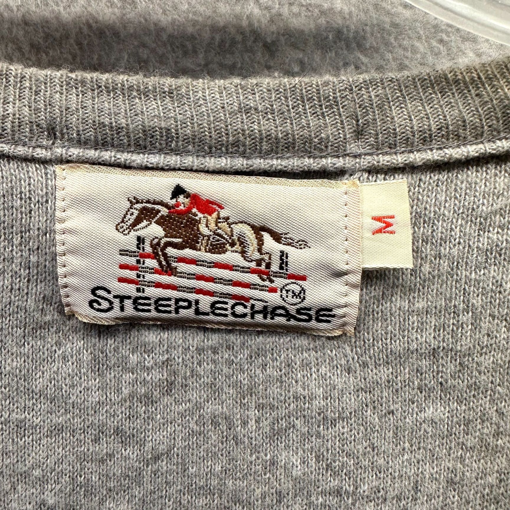 Vintage VINTAGE Steeplechase Sweater Mens Adult Medium Gray Knit V-Neck Pullover Casual 80s Knit Size US M / EU 48-50 / 2 - 6 Thumbnail