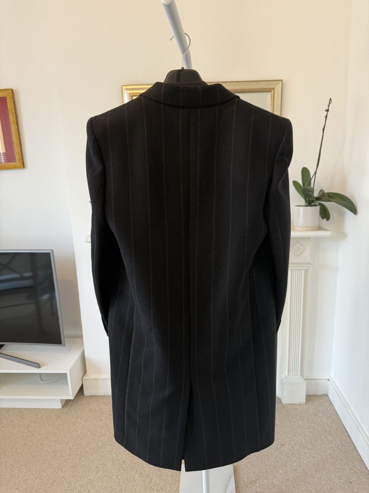 Saint Laurent Paris FW23 Saint Laurent Striped Felt and Wool Tailored Coat Size US L / EU 52-54 / 3 - 7 Thumbnail