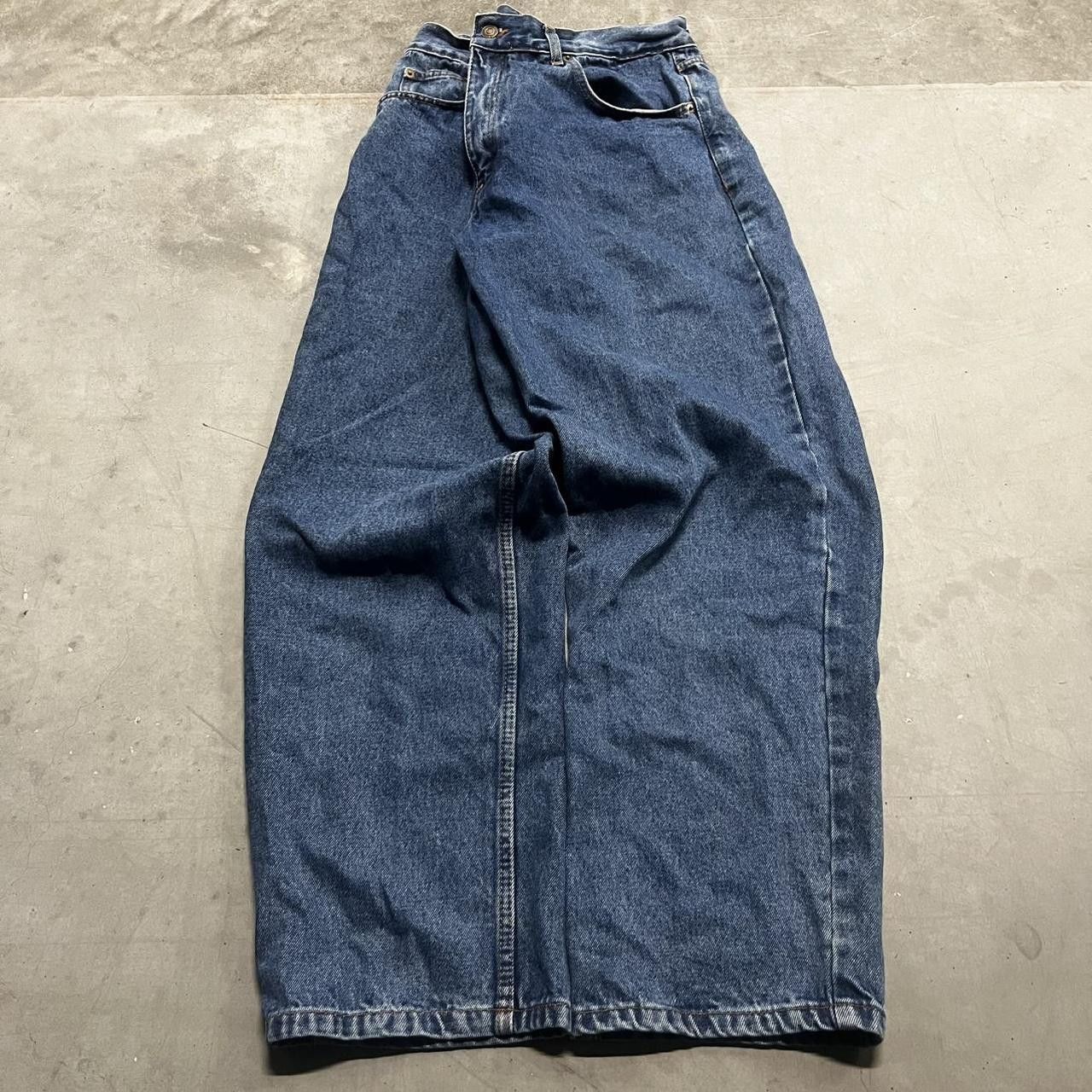 Japanese Brand × Vintage Vintage Y2K/2000s Casual Fit Skater dark wash denim jeans! Size US 36 / EU 52 - 3 Thumbnail