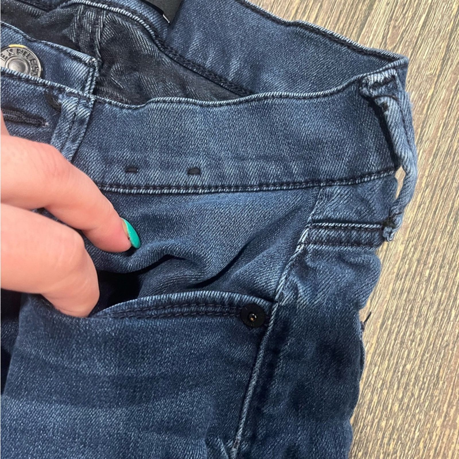 Express Express Legging Jeans Mid-Rise Supersoft Stretch Blue Siz 4L Size 27" / US 4 / IT 40 - 6 Thumbnail