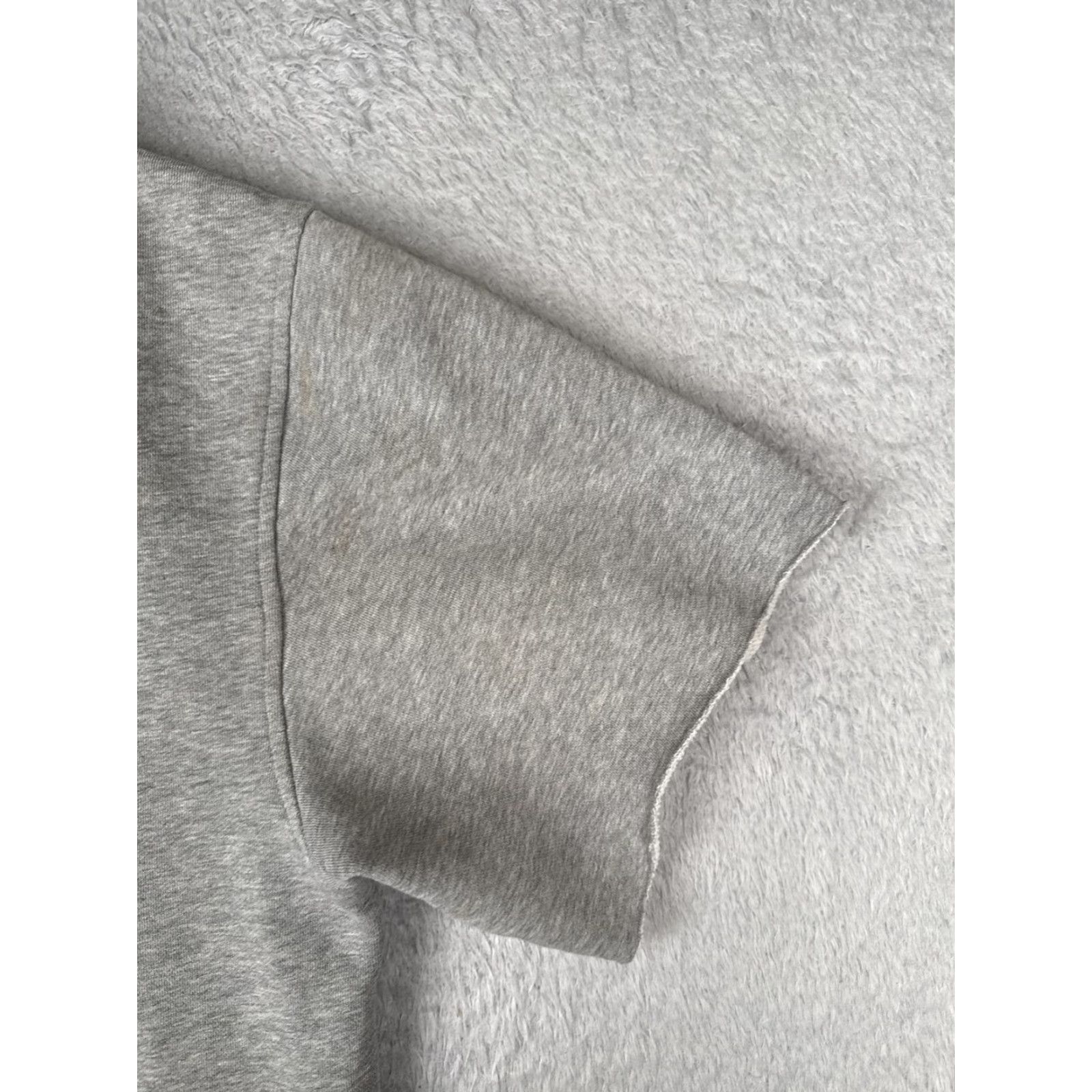 The North Face The North Face Jacket Mens L Gray Fleece Hooded Short Sleeve Full Zip Varsity Logo Pocket Size US 33 - 2 Thumbnail