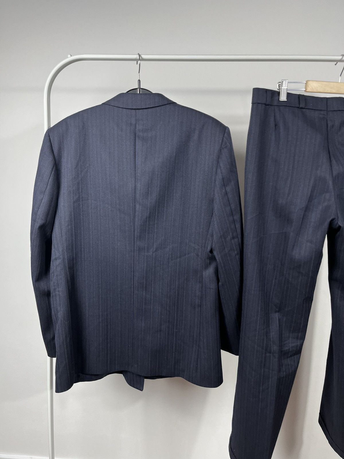 Other Vintage Wool Double-Breasted Suit Jacket Two-Piece Navy Size 40R - 14 Thumbnail
