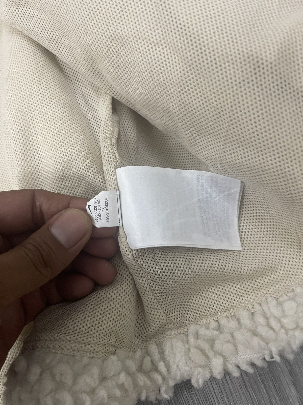 Nike Sherpa Chest Swoosh Cropped Jacket Size XL / US 12-14 / IT 48-50 - 7 Thumbnail