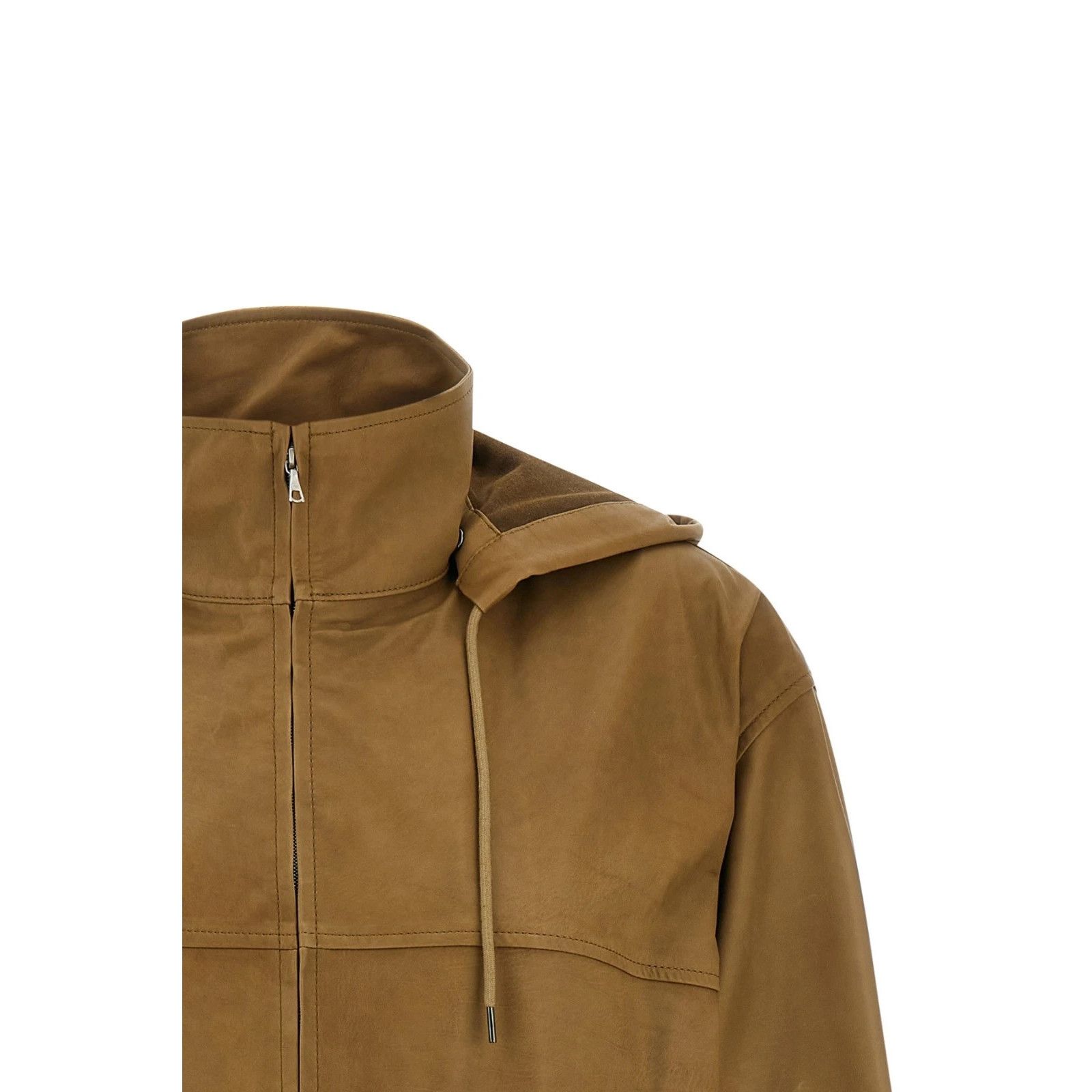 Auralee Auralee Ultra Thin Brown Leather Jacket New & Authentic (Wom Size M / US 6-8 / IT 42-44 - 3 Thumbnail