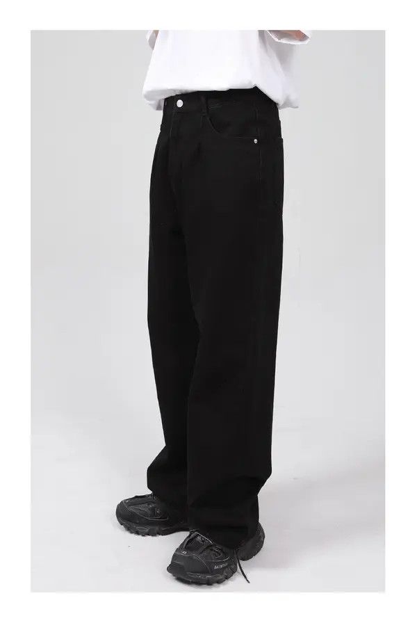 Japanese Brand Japanese style simple straight casual jeans for men Size US 32 / EU 48 - 2 Thumbnail