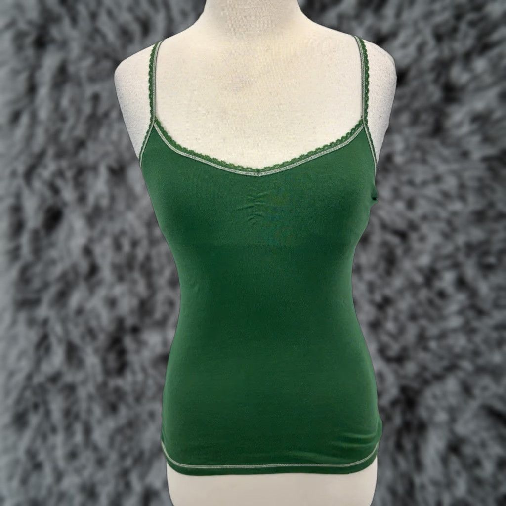 Forever 21 VINTAGE Forever 21 Green Tank Top Cami XS Sleeveless Shelf Bra Y2K Womens Size XS / US 0-2 / IT 36-38 - 1 Thumbnail