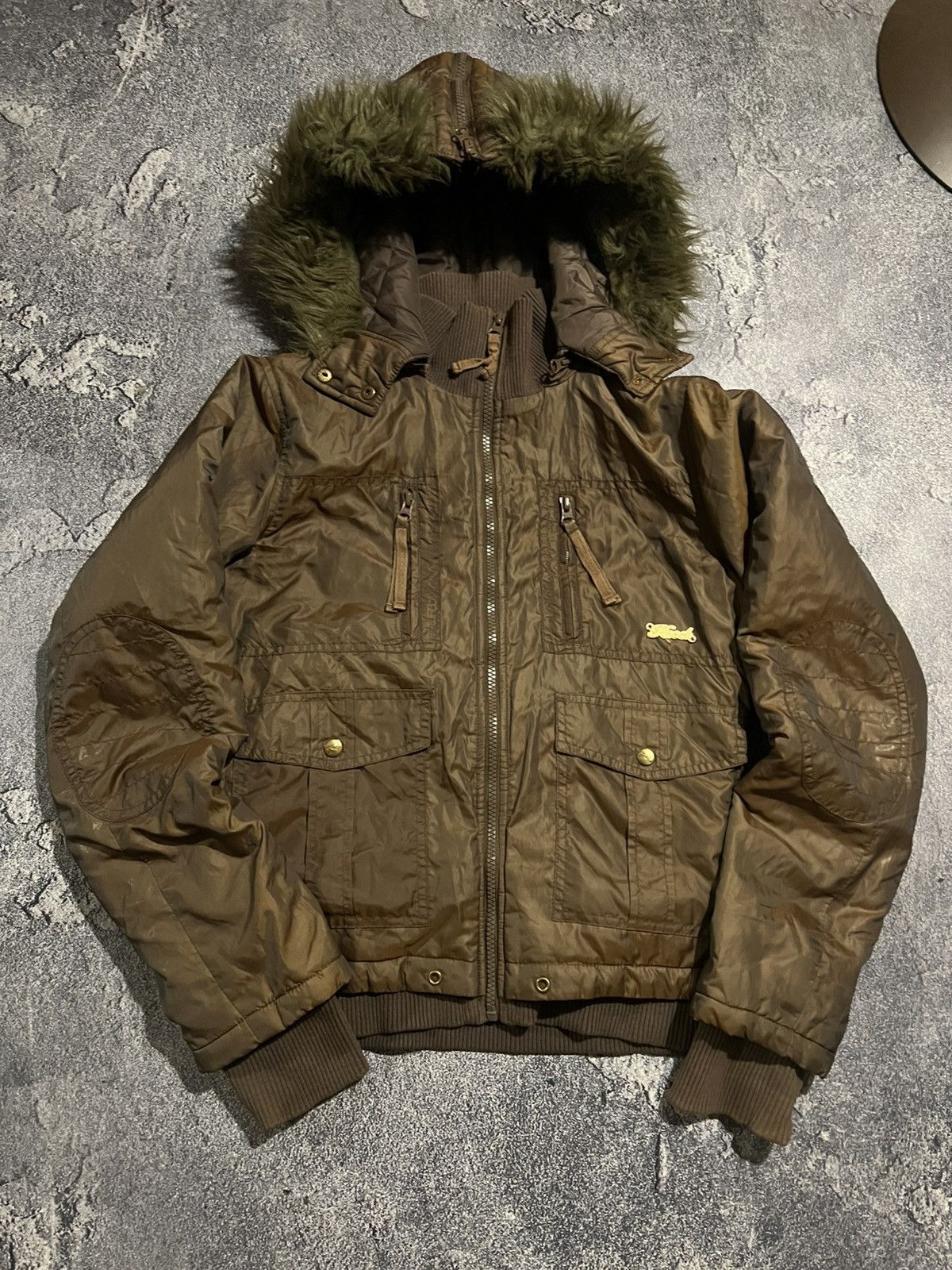 Vintage Y2K Streetwear Bomber / Balenciaga Style / With Zip Fur 90s Size US M / EU 48-50 / 2 - 4 Thumbnail
