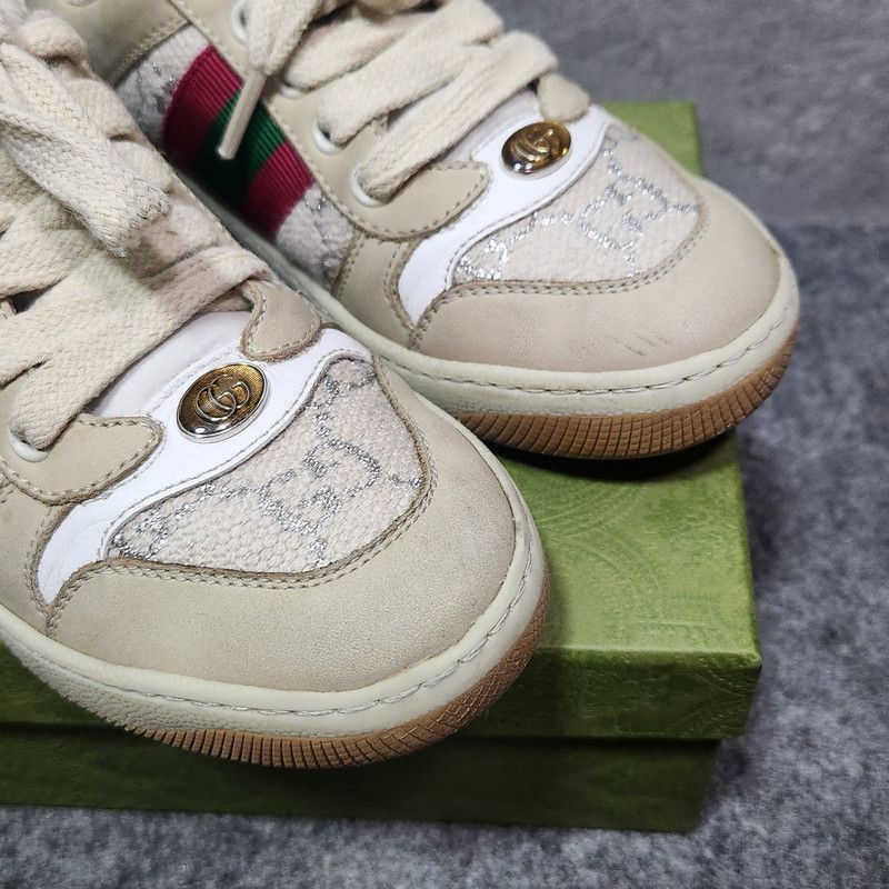Gucci Gucci Beige Children's Low-Top Sneakers Size US 13 / EU 46 - 6 Thumbnail