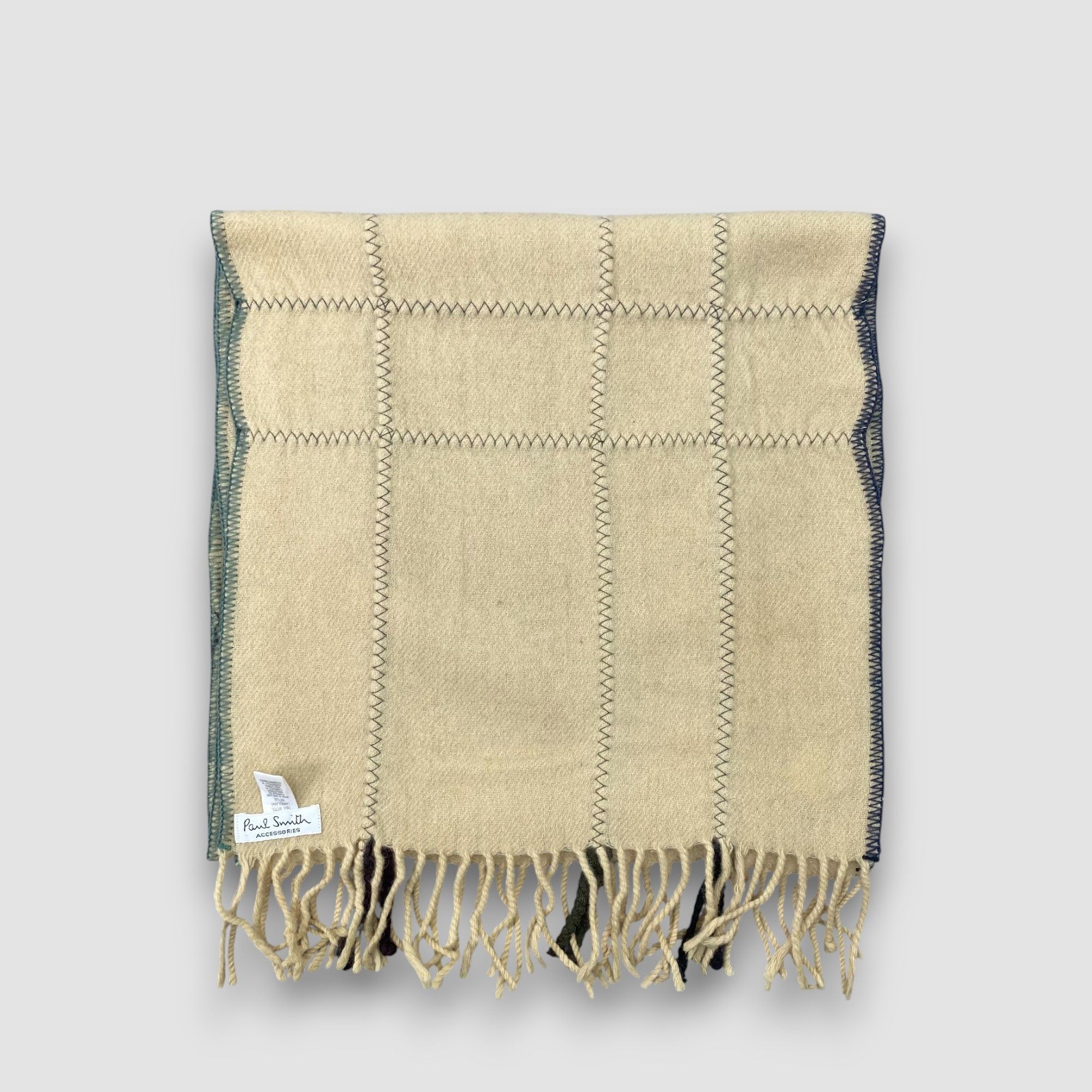 Paul Smith Vintage Paul Smith Scarf Muffler Wool Fringe Winter Scarves Size ONE SIZE - 2 Thumbnail