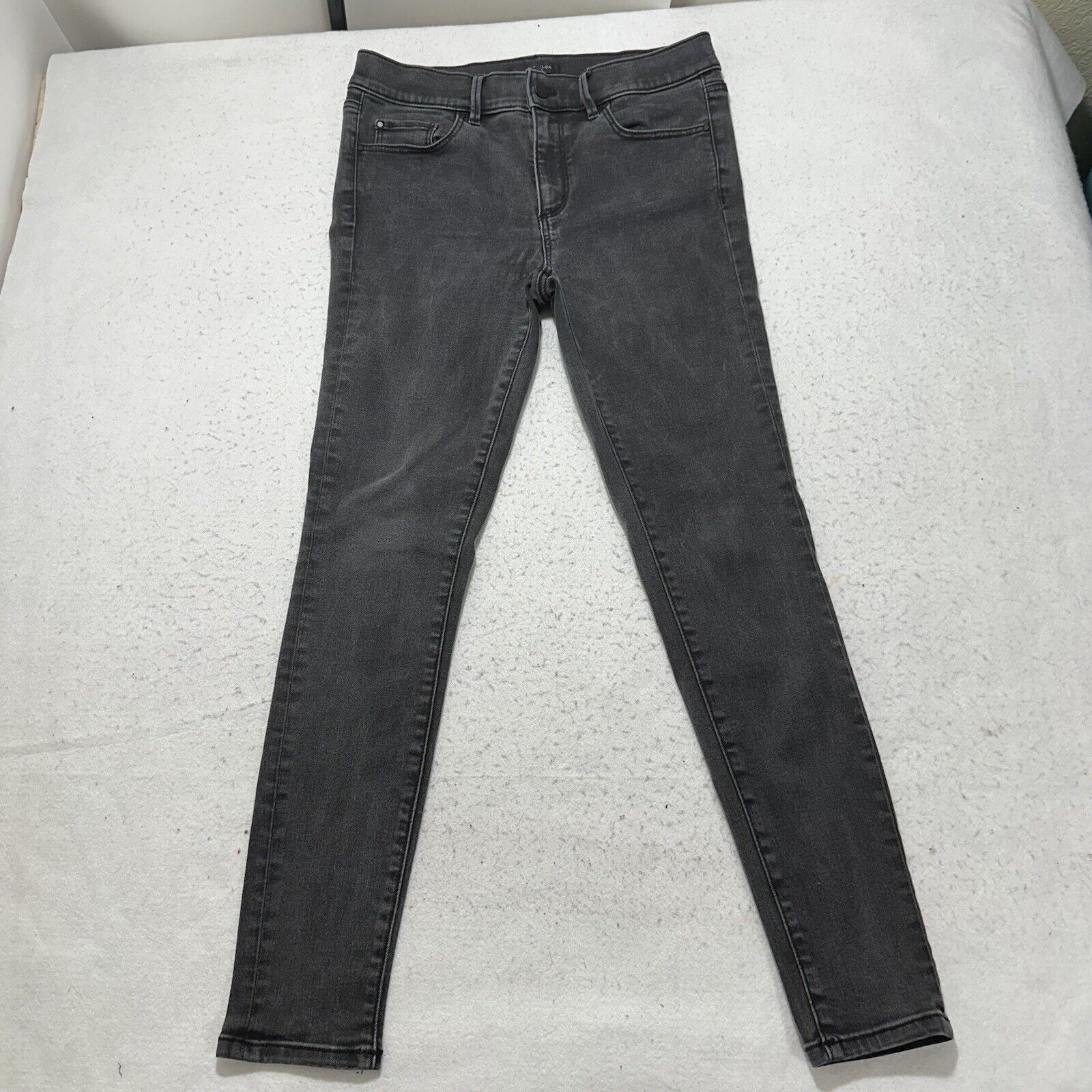 Ann Taylor Ann Taylor 6 Skinny Denim Jeans Dark Gray Mid Rise Size 28" / US 6 / IT 42 - 1 Thumbnail