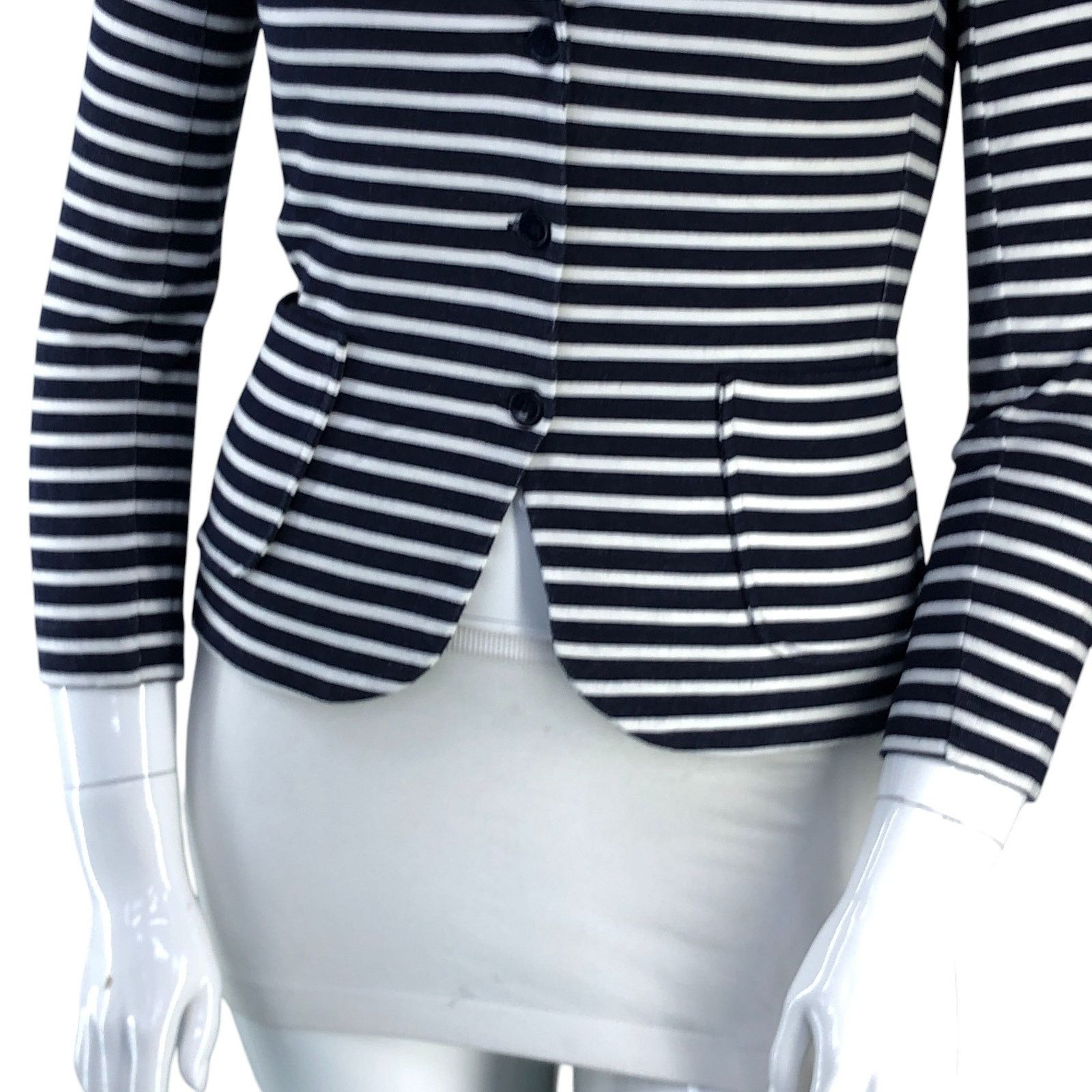 MAJESTIC FILATURES Majestic Filatures Size 2 US M Blazer Soft Touch Striped Size M / US 6-8 / IT 42-44 - 3 Thumbnail