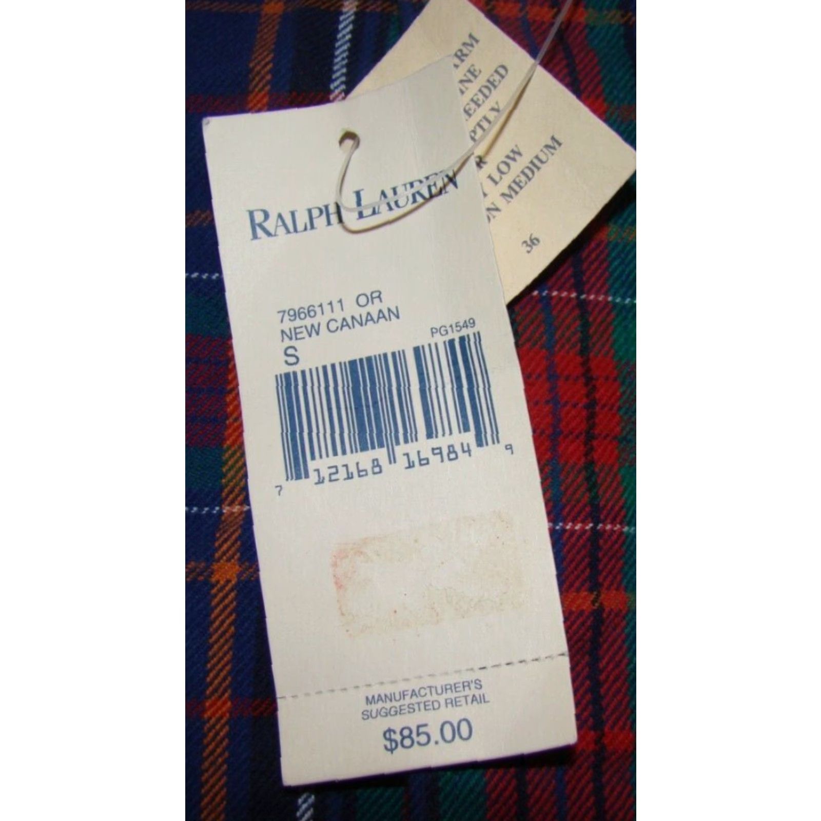 Polo Ralph Lauren VINTAGE Polo Ralph Lauren Workshirt Shirt Christmas Plaid Flannel Men’s Large Blue Red Green Size US S / EU 44-46 / 1 - 2 Thumbnail