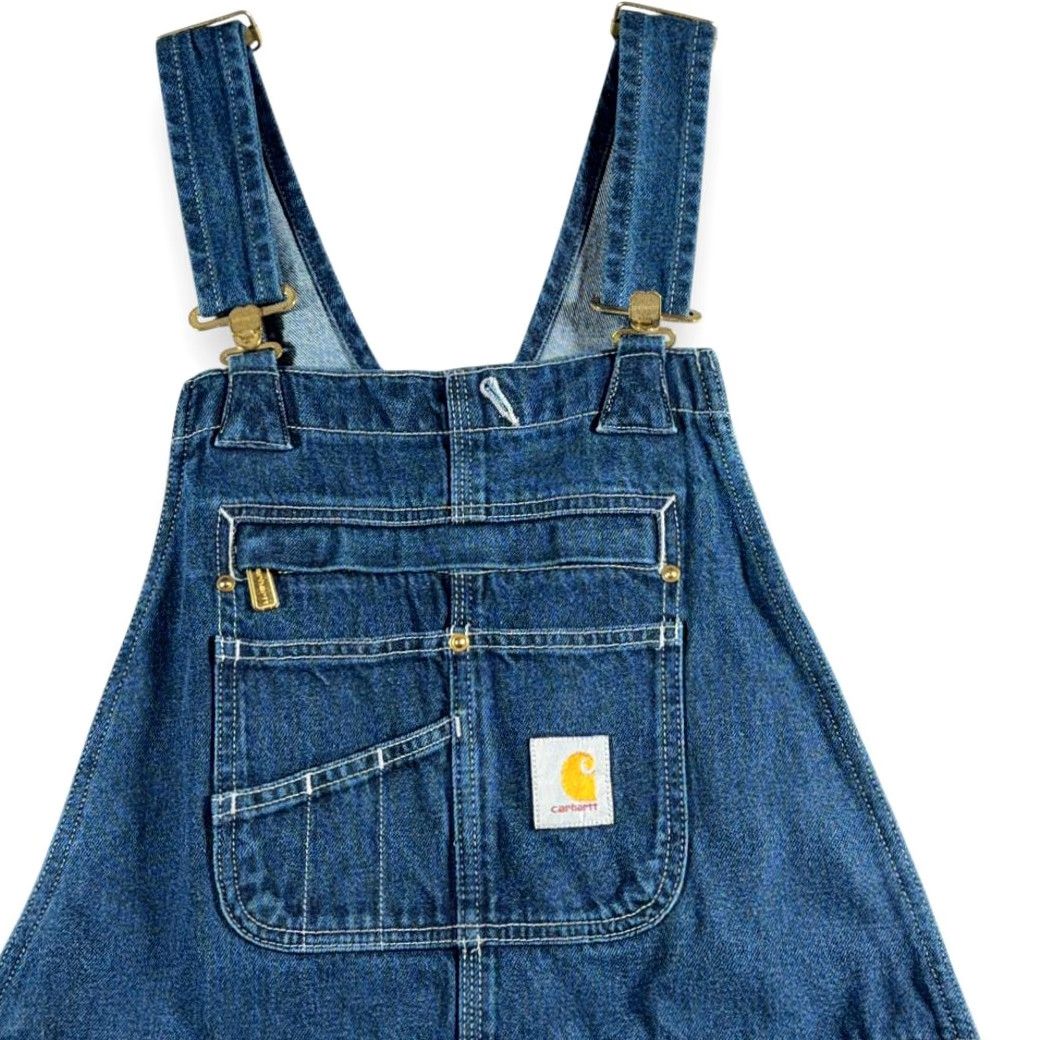 Carhartt Carhartt Overalls Mens 32x34 Blue Denim Workwear OR4672 Size US 32 / EU 48 - 3 Thumbnail