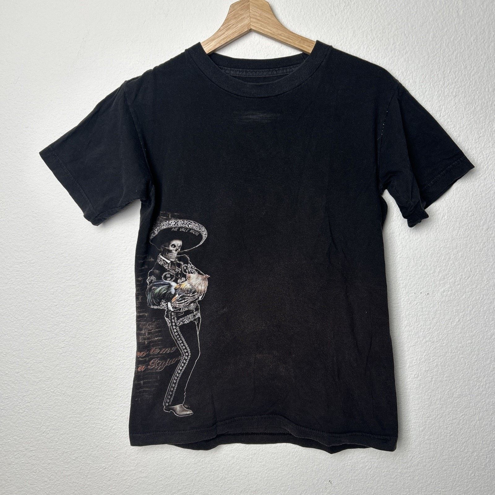 Vintage Mariachi Skeleton Rooster Chicano Short Sleeve T-Shirt Small Size US S / EU 44-46 / 1 - 1 Thumbnail
