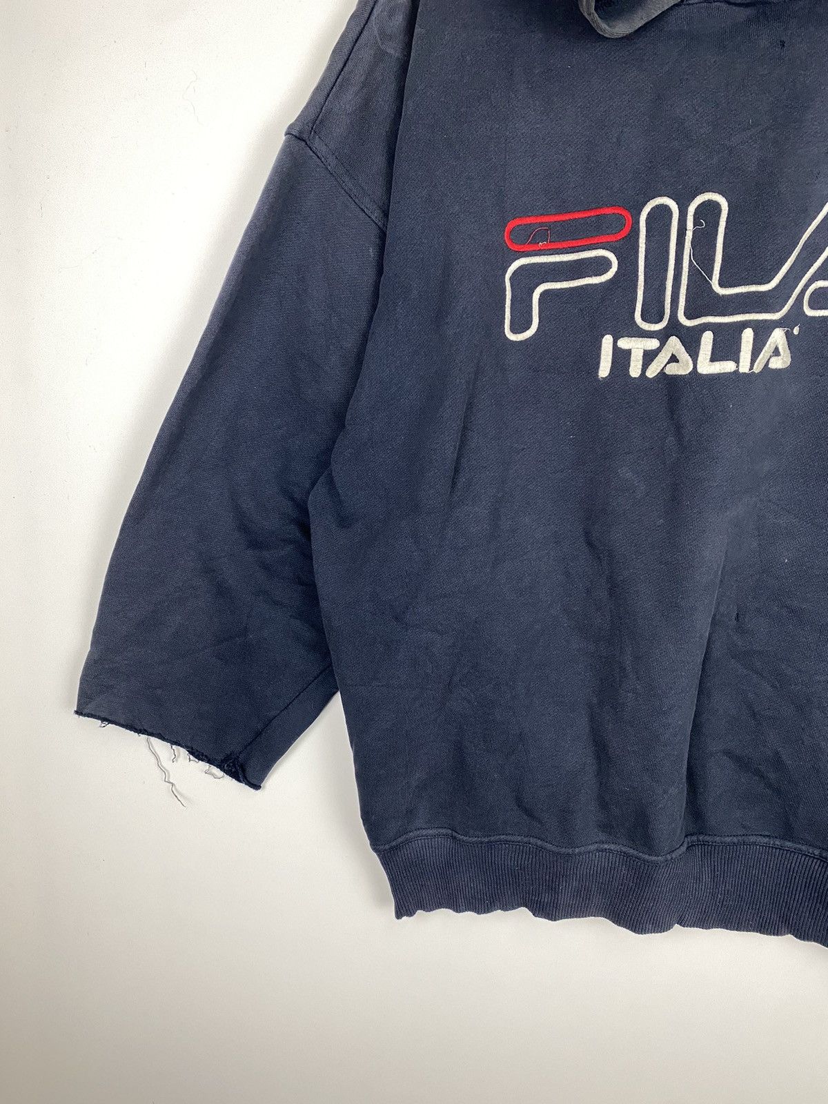 Fila Vintage Trashed Fila Hoodie Pullover Size US L / EU 52-54 / 3 - 8 Thumbnail