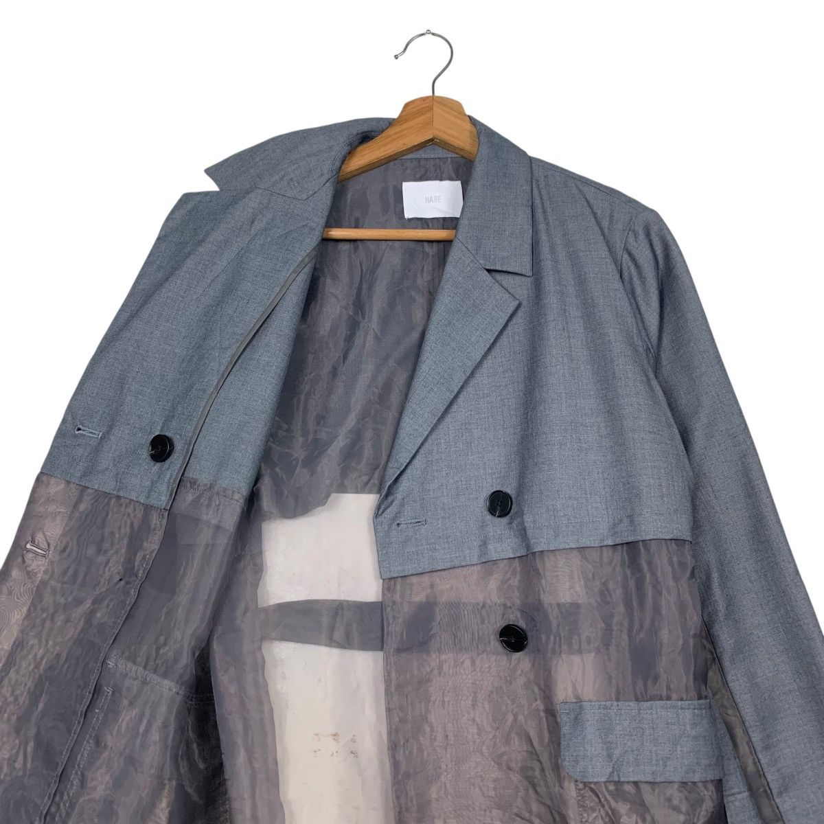 HARE HARE Double Breast Belted Coat Hybrid Design #2256-C100 Size ONE SIZE - 10 Thumbnail