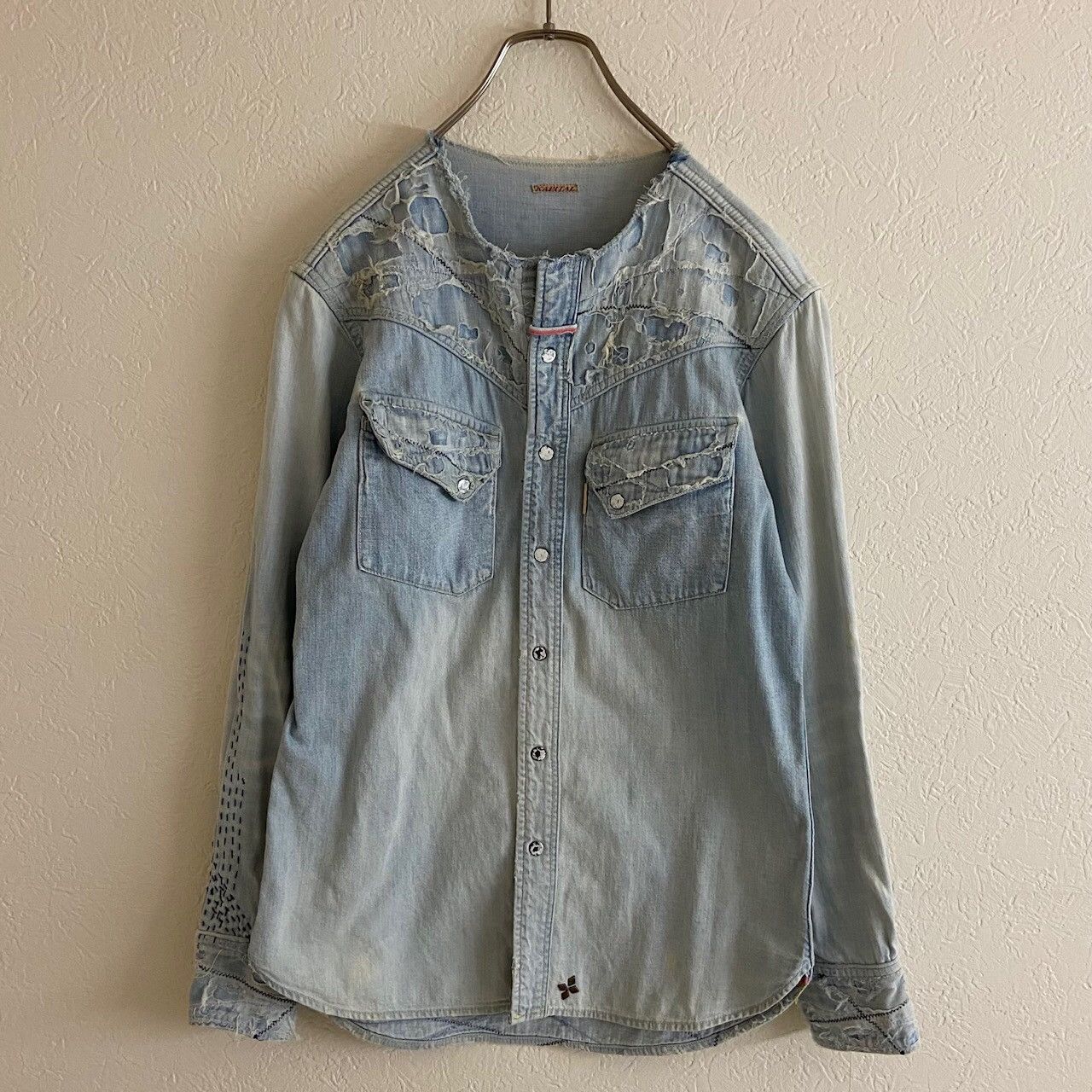 Kapital KAPITAL BORO weathering Denim western shirt | Grailed