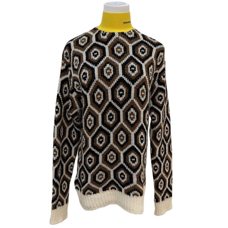 Prada Prada Geometric Knit Sweater Size 36 Size XS / US 0-2 / IT 36-38 - 1 Thumbnail