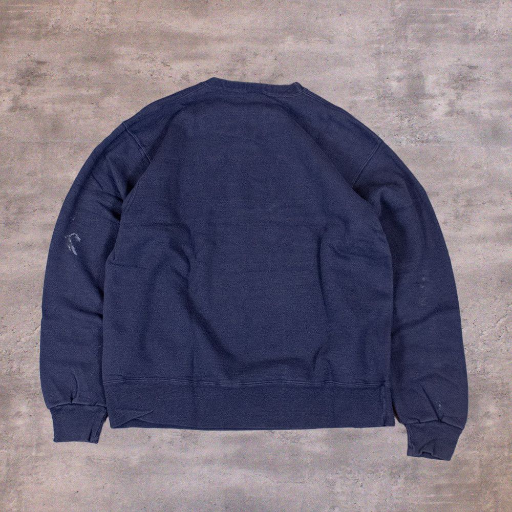 Champion × Vintage Vintage 1990s Champion Script Logo Navy Crewneck Sweater Size US M / EU 48-50 / 2 - 2 Thumbnail