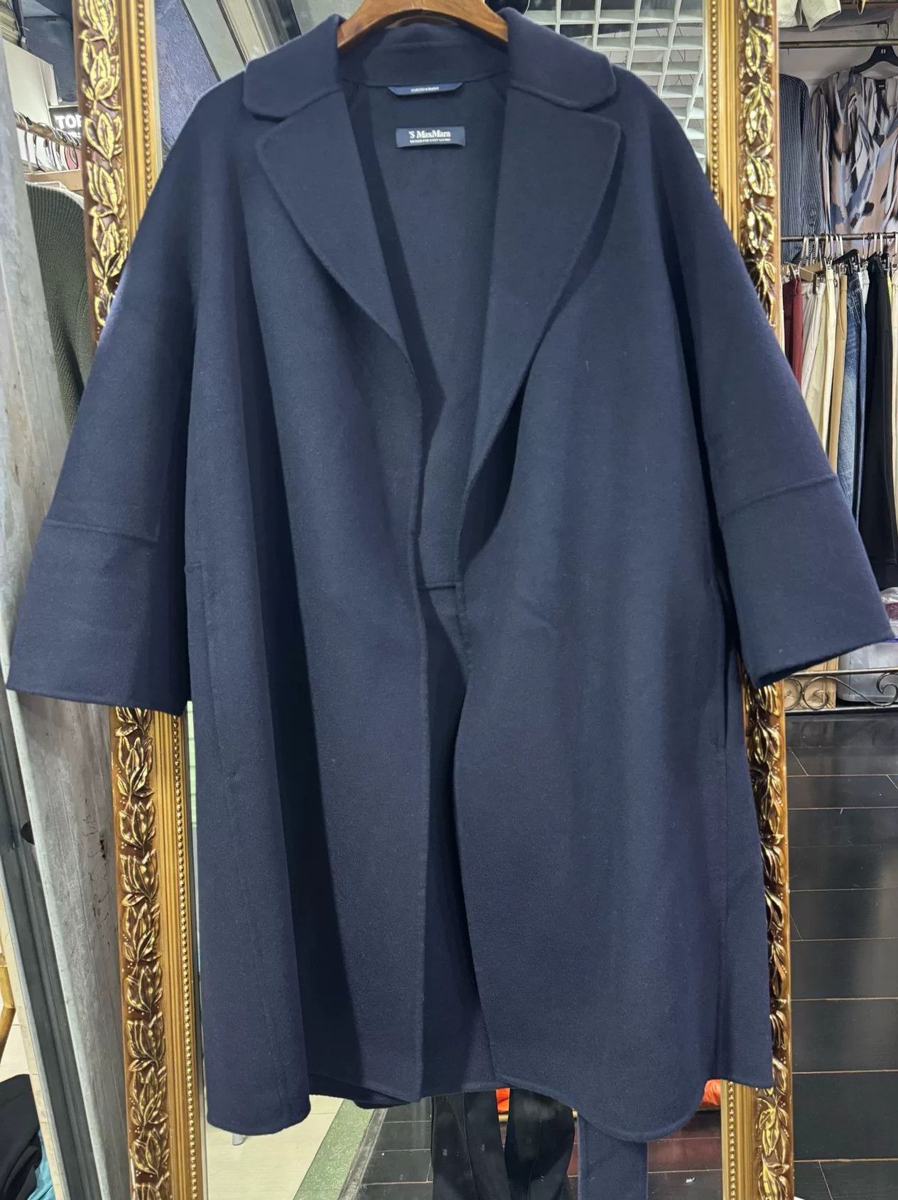 Max Mara Pure Wool Collared Tie Coat Size US S / EU 44-46 / 1 - 1 Thumbnail