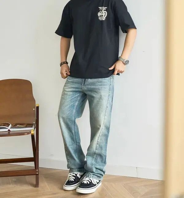 Japanese Brand Pepper x Jyoge Vintage Loose Casual Blue Jeans Size US 34 / EU 50 - 3 Thumbnail