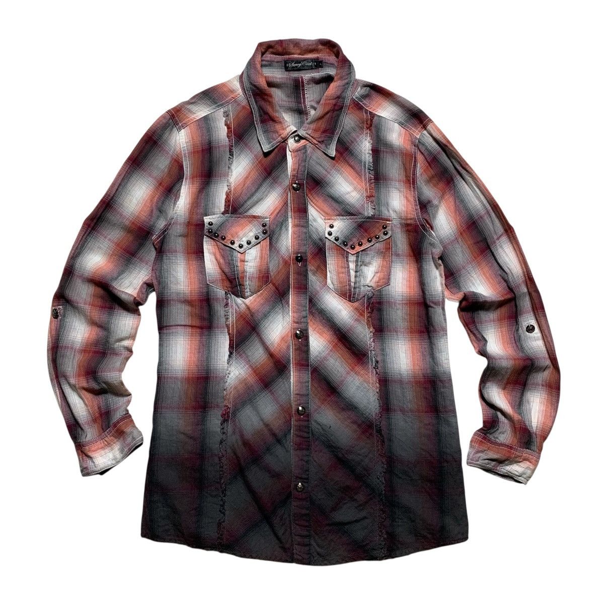 Japanese Brand Vtg Saucy Cool Western Style Flannel Shirt Japanese Brand Size US L / EU 52-54 / 3 - 1 Thumbnail