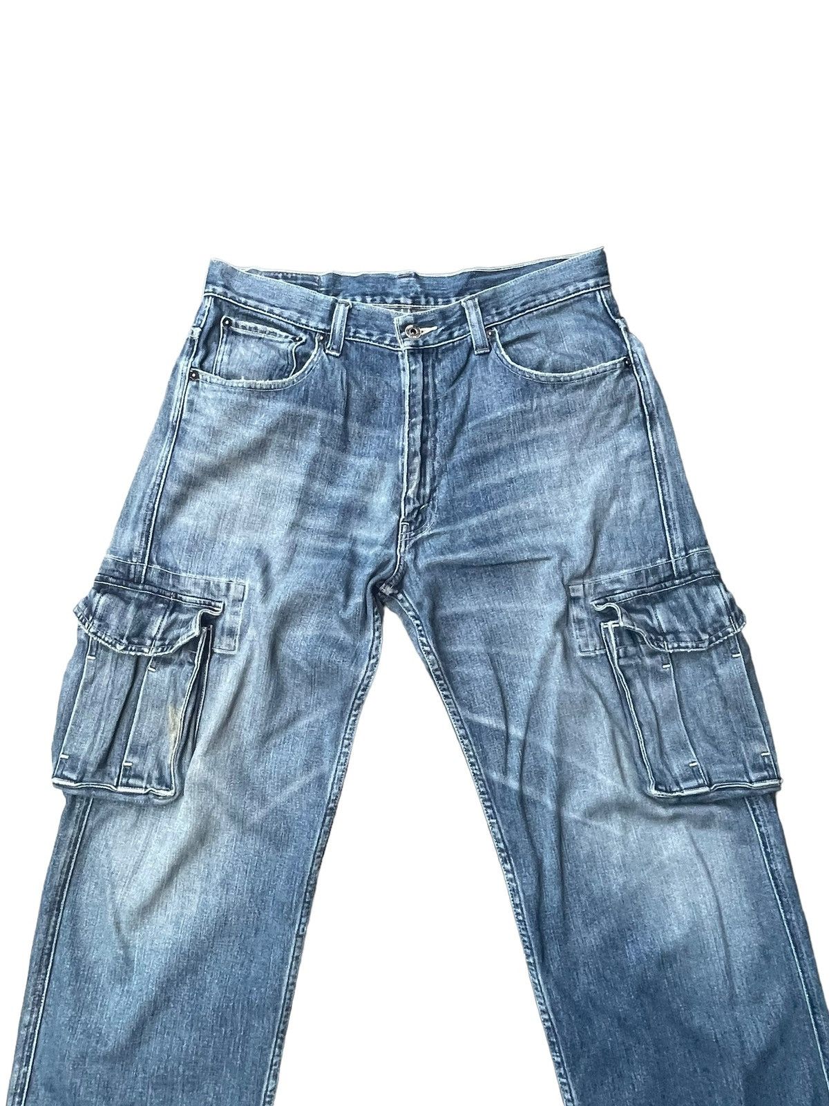 Levi's × Vintage Vintage 2003 Levis 503 e Side Pocket Distresed Denim Size US 34 / EU 50 - 3 Thumbnail