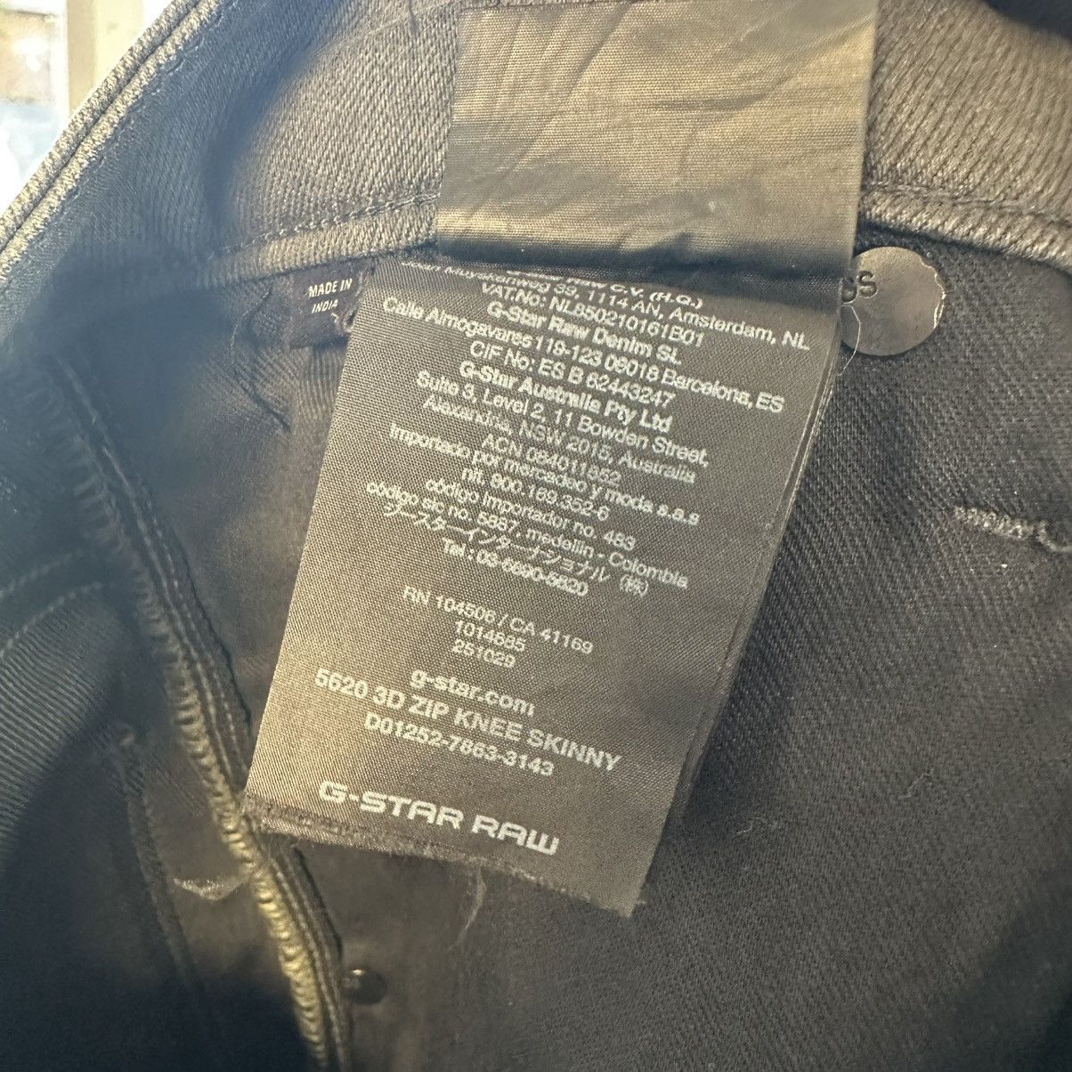 G-Star G Star 5620 3D Zip Knee waxed biker pants Size US 30 / EU 46 - 10 Thumbnail