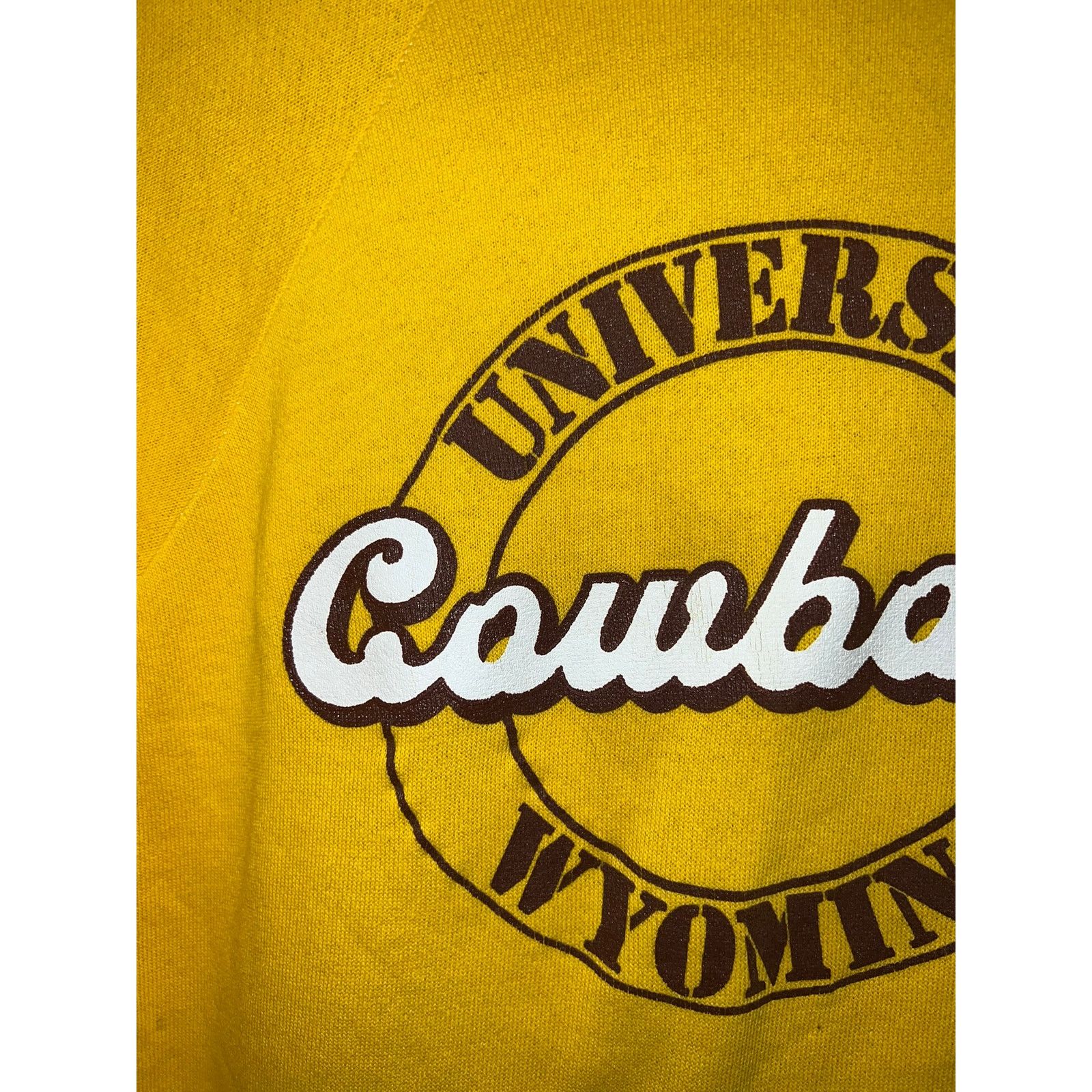 Vintage Vintage University Of Wyoming Hoodie Cowboys College 80s L Size US L / EU 52-54 / 3 - 3 Thumbnail