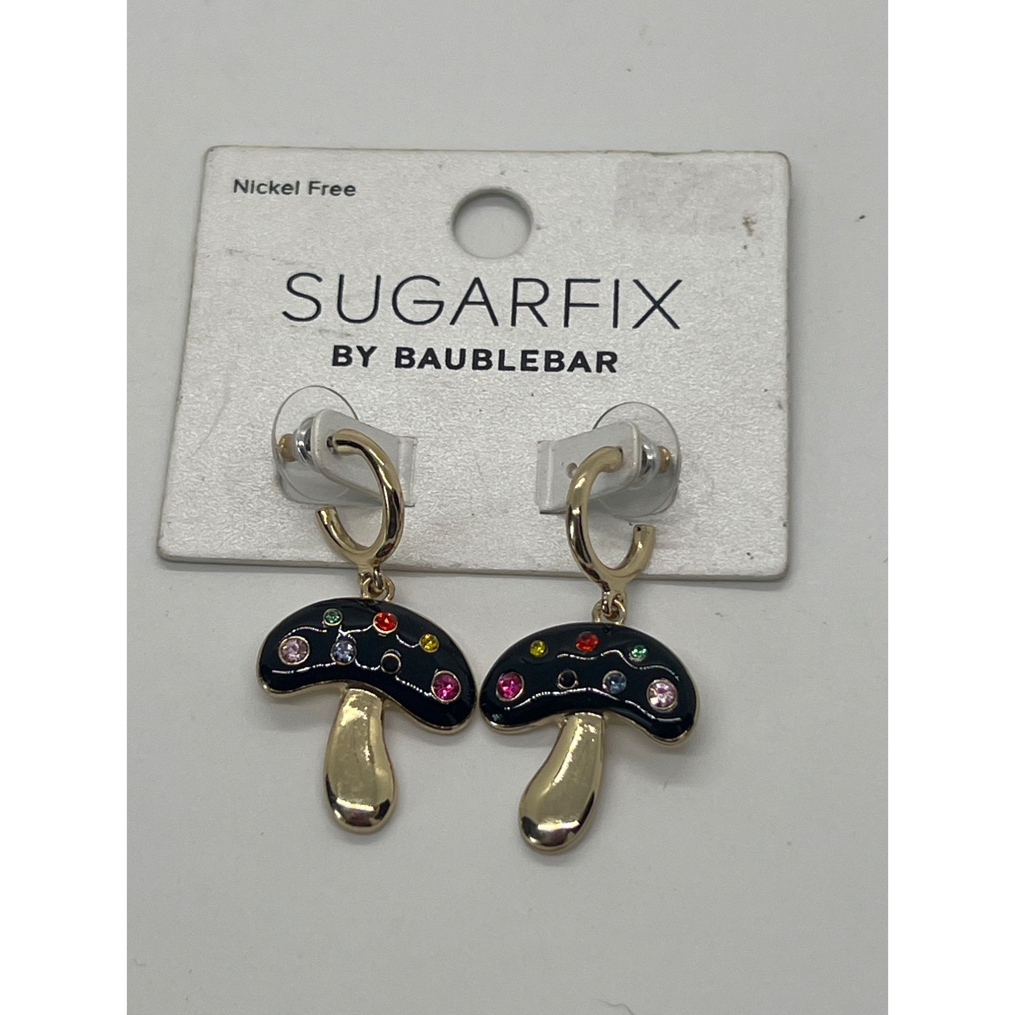 Other Sugarfix By Baublebar Gold Black Mushroom Earrings Colorful Size ONE SIZE - 1 Thumbnail