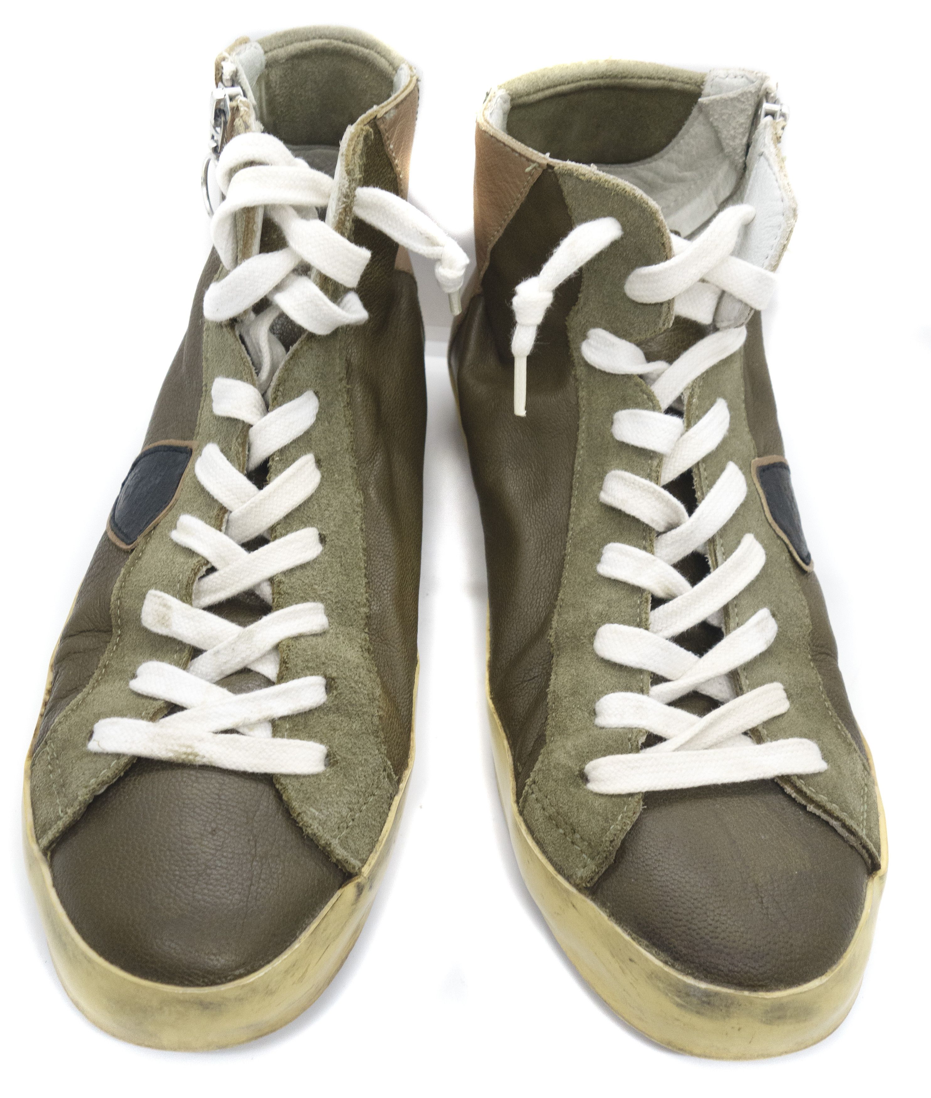 Philippe Model PRSX Grunge Zip High Top Sneakers Size US 10 / EU 43 - 4 Thumbnail