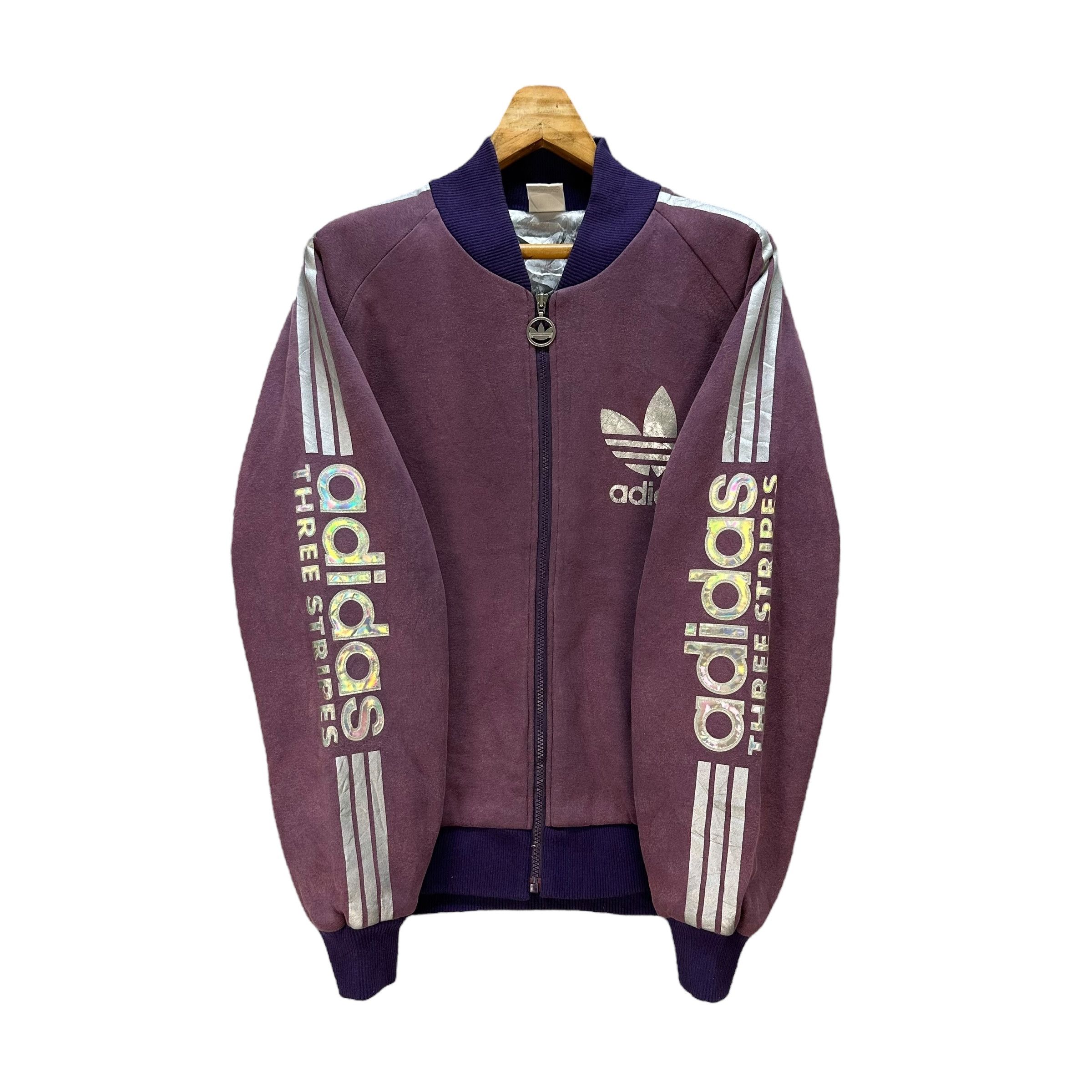 Adidas Vintage 90's ADIDAS Trefoil Big Logo Bomber Jacket #A79-1905 Size US L / EU 52-54 / 3 - 7 Thumbnail