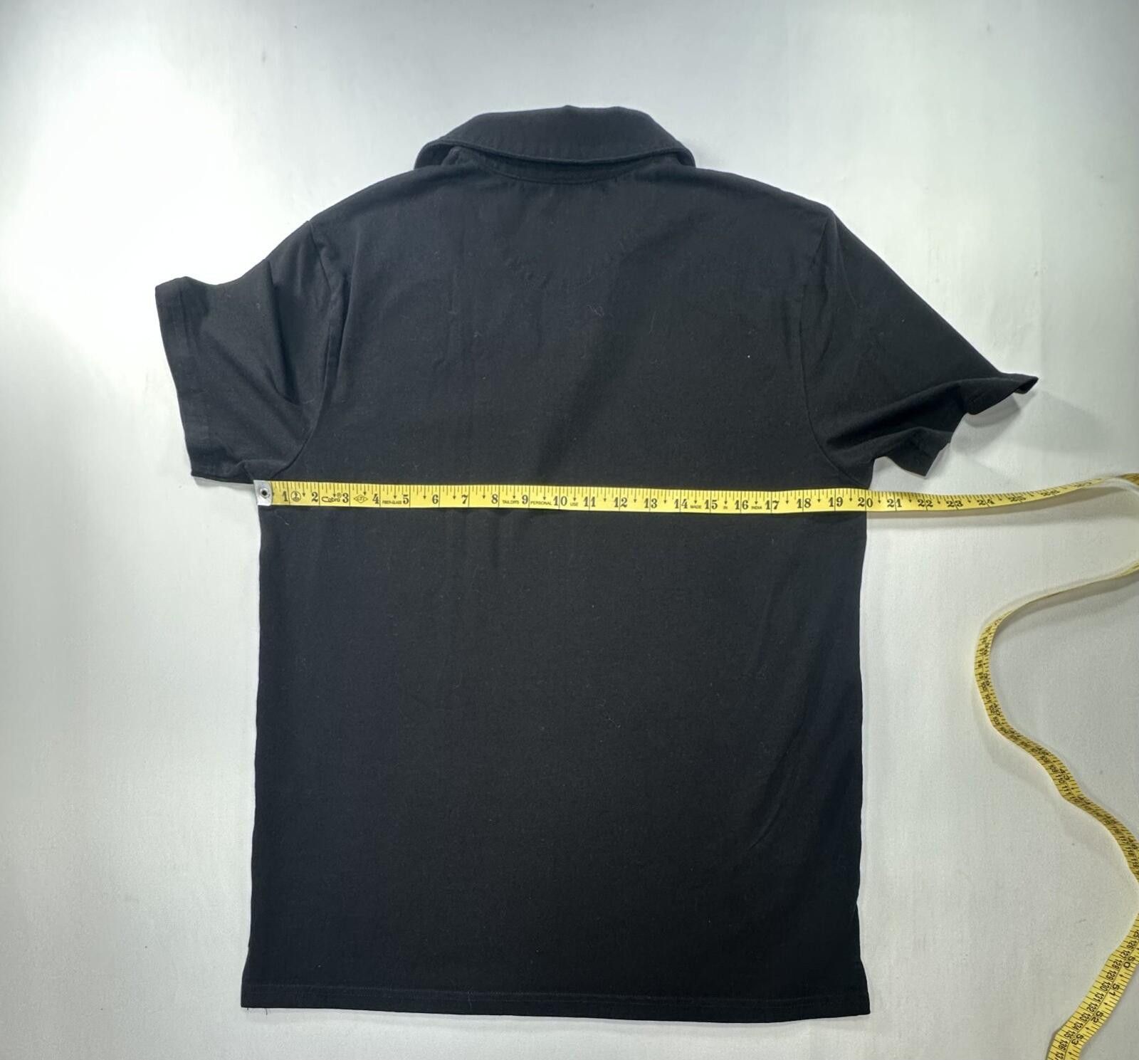 Other Le 31 Par Simons 1/4 Button Cotton Polo Shirt Black Mens M Size US M / EU 48-50 / 2 - 4 Thumbnail