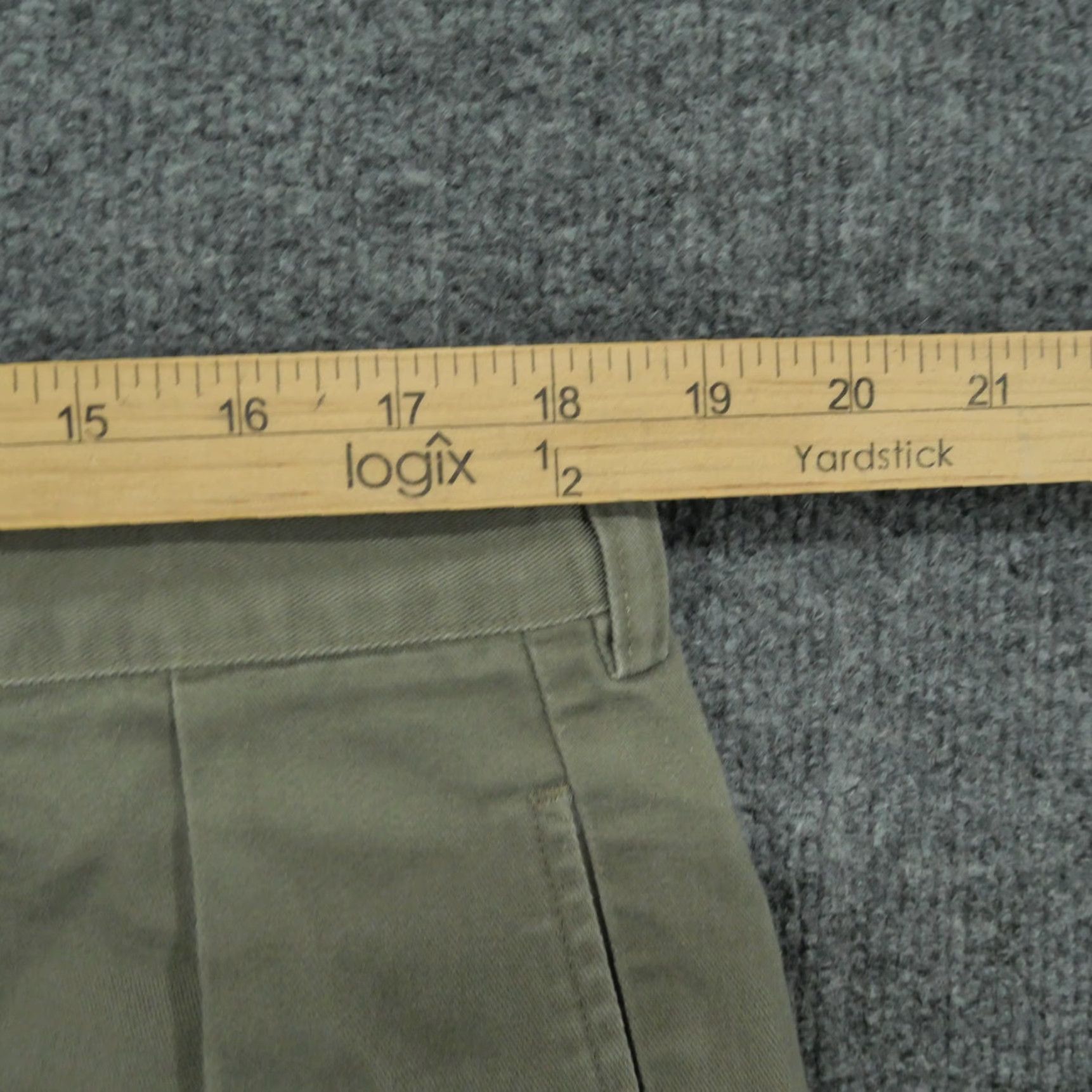 Ralph Lauren VINTAGE Ralph Lauren Pants Men 38x30 Chino Cotton Twill 90s Brown Grey Pleated Waist 37 in Straight Front Casual Size US 37 - 6 Thumbnail