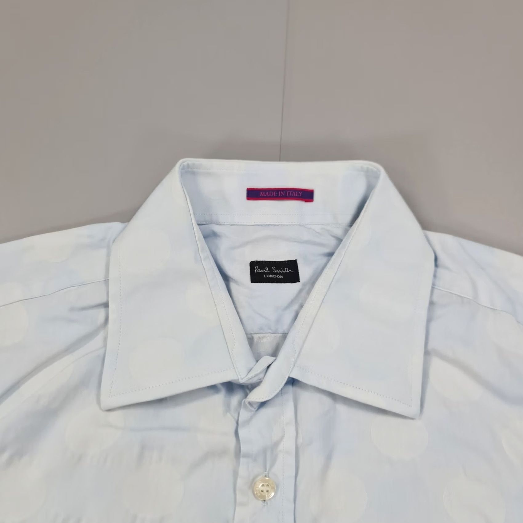 Paul Smith Paul Smith Mens Shirt Blue 16 Polka Dot Double Cuff Long Sleeves Button Up Size US L / EU 52-54 / 3 - 3 Thumbnail
