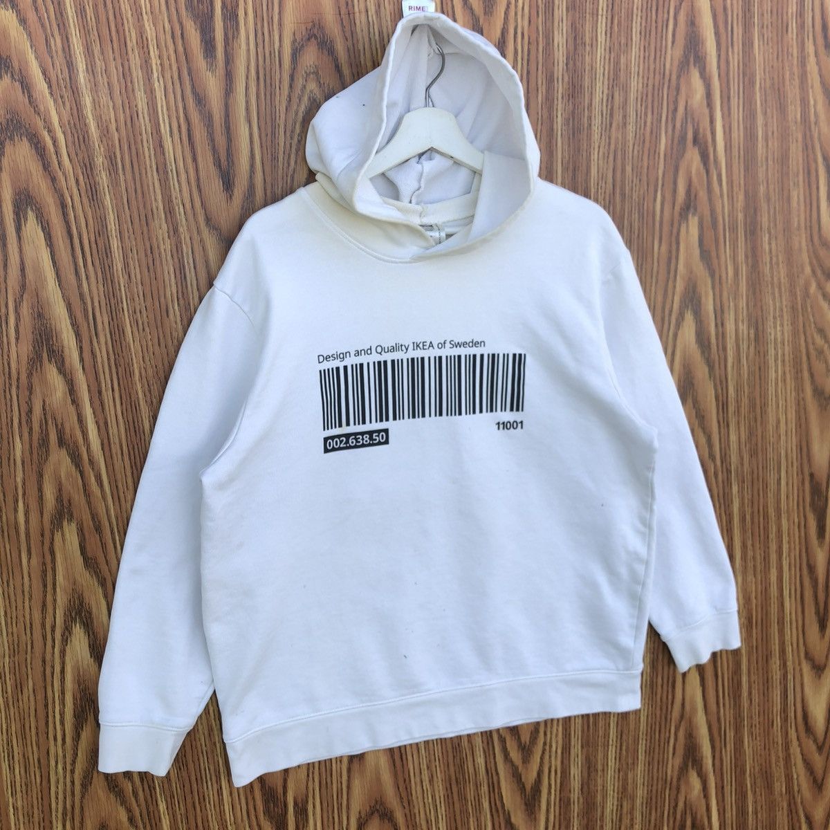 Ikea Vintage Ikea White Hoodie Size US L / EU 52-54 / 3 - 5 Thumbnail