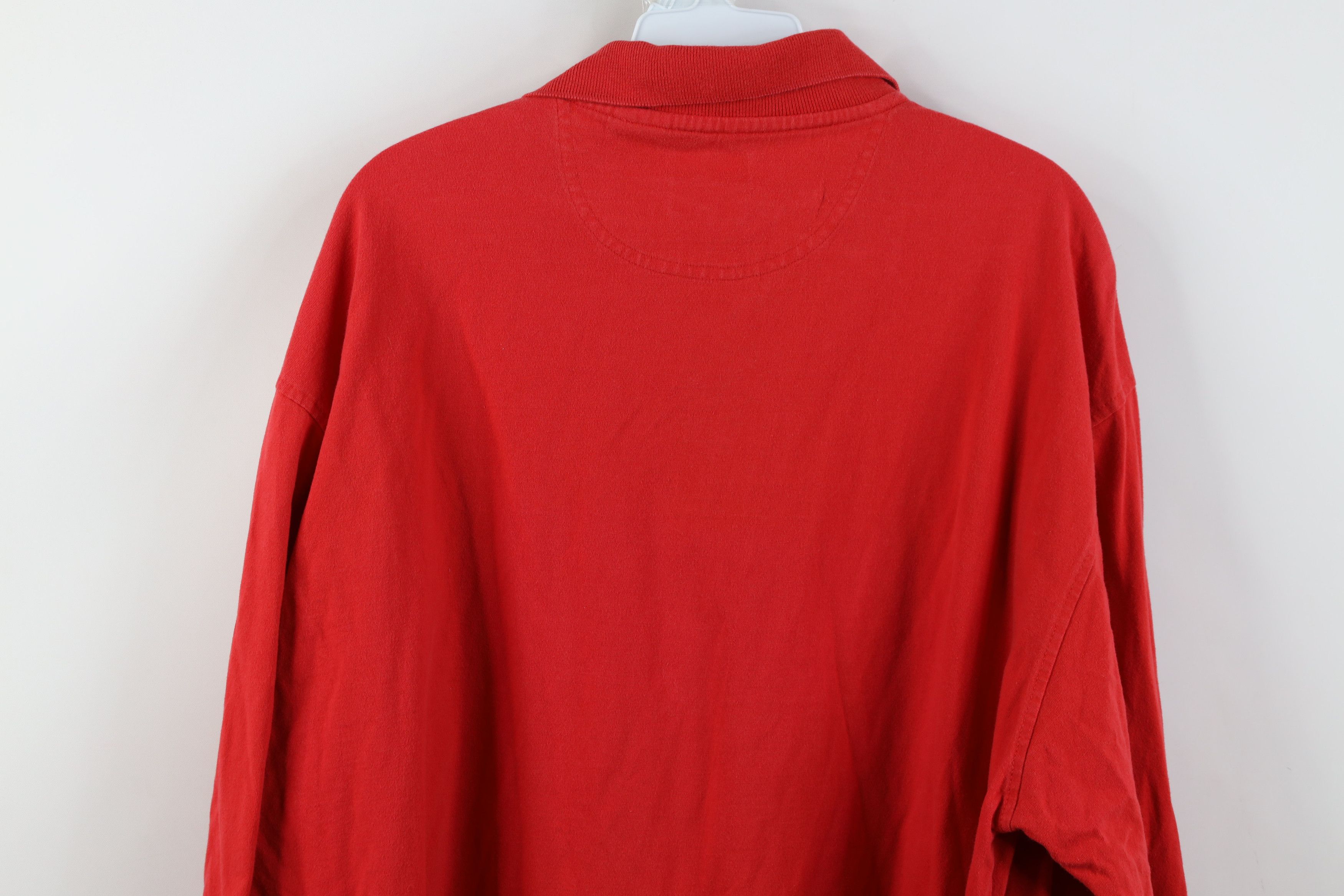 Vintage Vintage 90s United States of America Flag Long Sleeve Polo Size US L / EU 52-54 / 3 - 12 Thumbnail