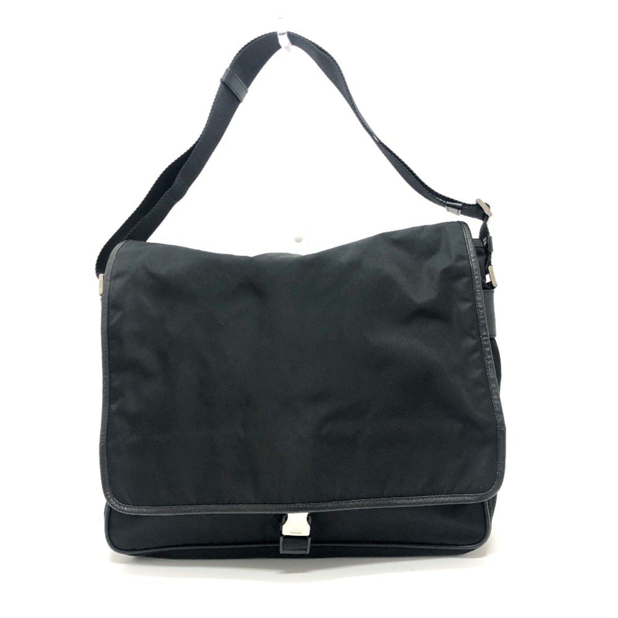 Prada Prada V166 Bag Shoulder Nylon Leather Men's Black Size ONE SIZE - 1 Thumbnail