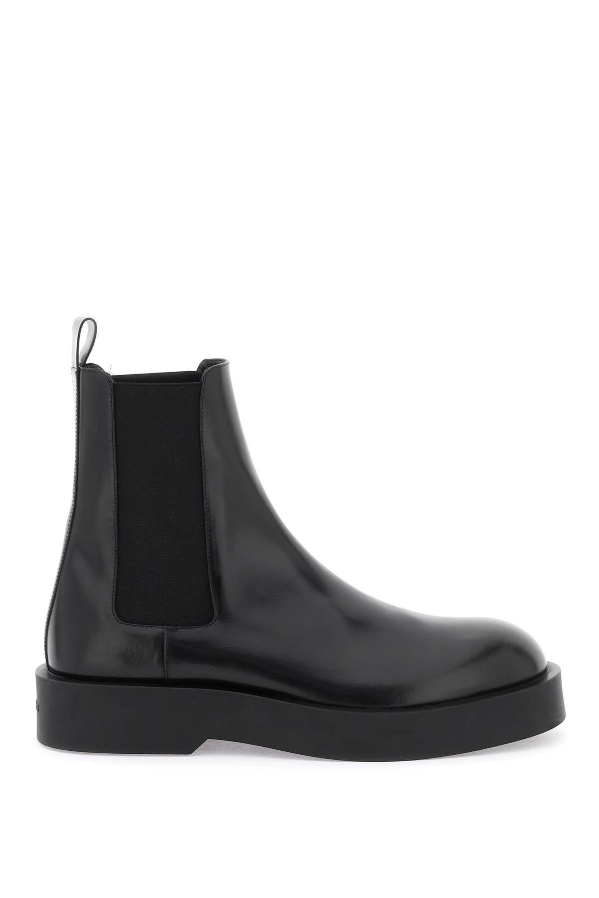 image of Jil Sander Leather Chelsea Boots Size Eu 42 For Men in Nero
