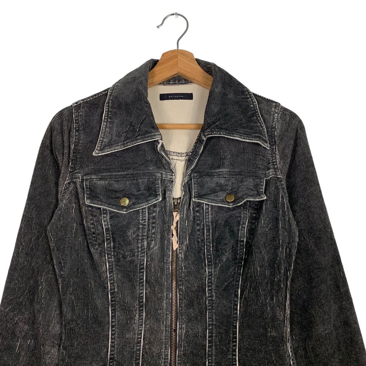 Japanese Brand MAITRESSE Corduroy Overcoat Jacket #0101-C6 Size S / US 4 / IT 40 - 3 Thumbnail