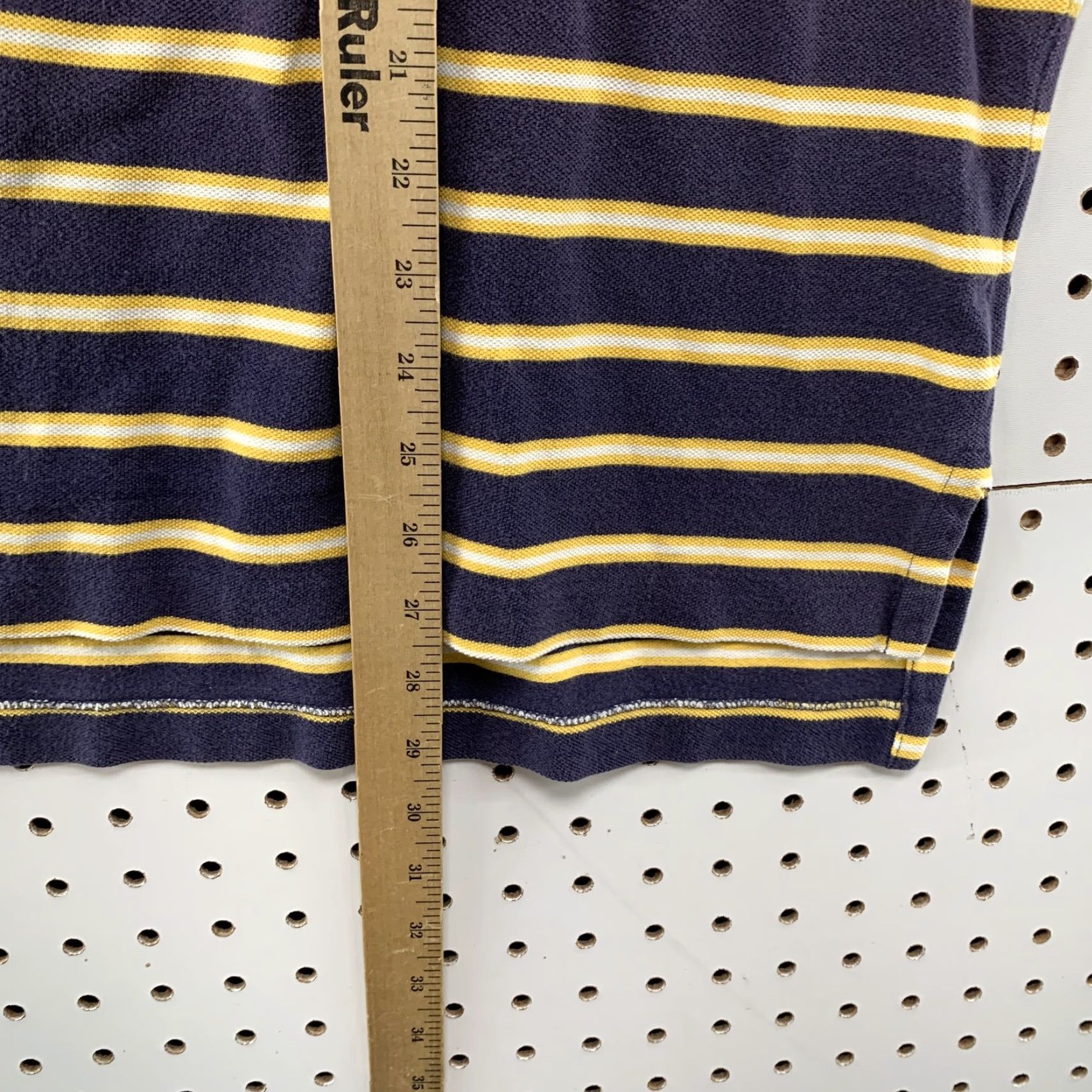 Polo Ralph Lauren VTG Polo Ralph Lauren Shirt Mens Large Purple Yellow Striped Short Sleeve Casual Polo 90s Mens Size US L / EU 52-54 / 3 - 6 Thumbnail