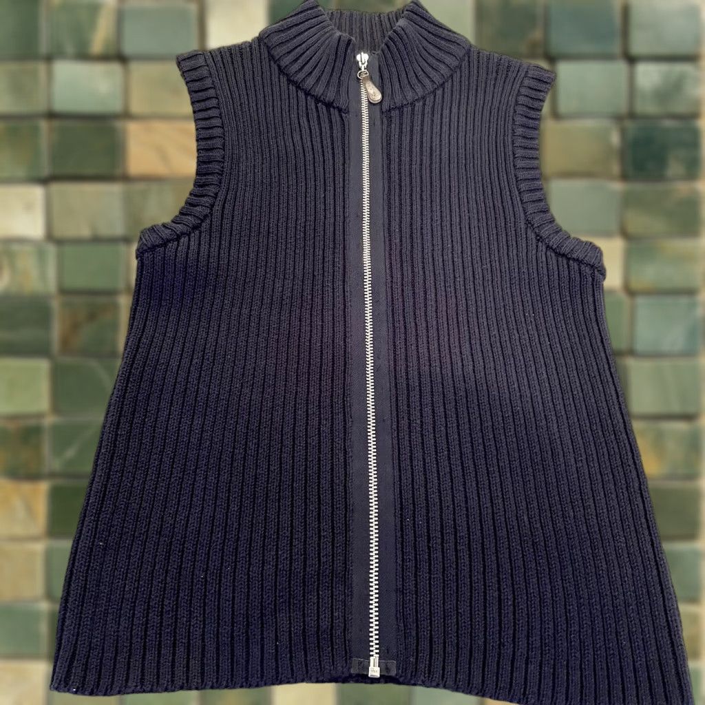 Gap VINTAGE GAP Vest Full Zip Up Cotton Blue Ribbed Corduroy Medium Ladies Unisex Adults M Knitted / Zip Vest 90s Cords Vintage Theme Size US M / EU 48-50 / 2 - 1 Thumbnail