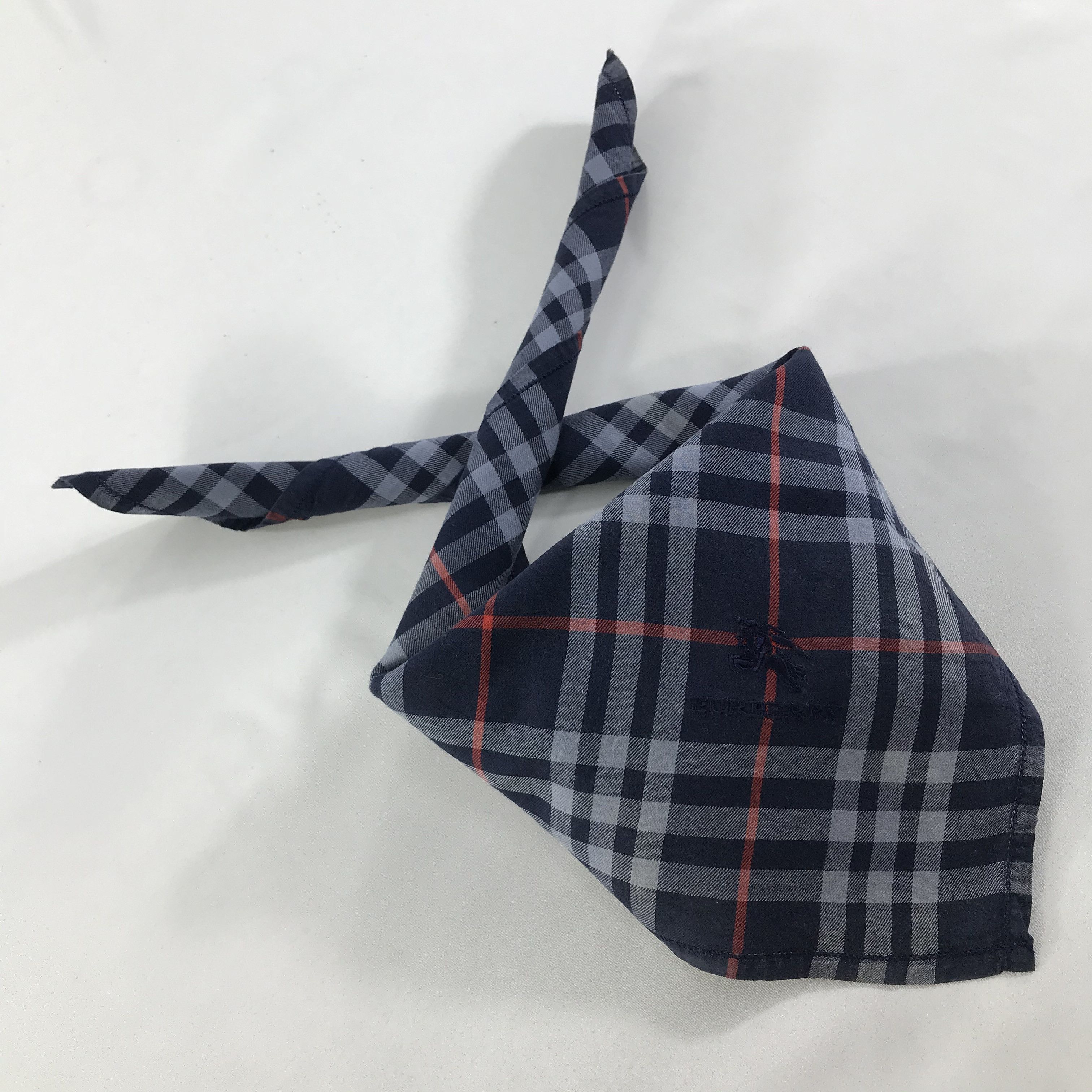 Burberry × Vintage Burberry Bandana / Handkerchief / Neckerchief - S1309 Size ONE SIZE - 4 Thumbnail