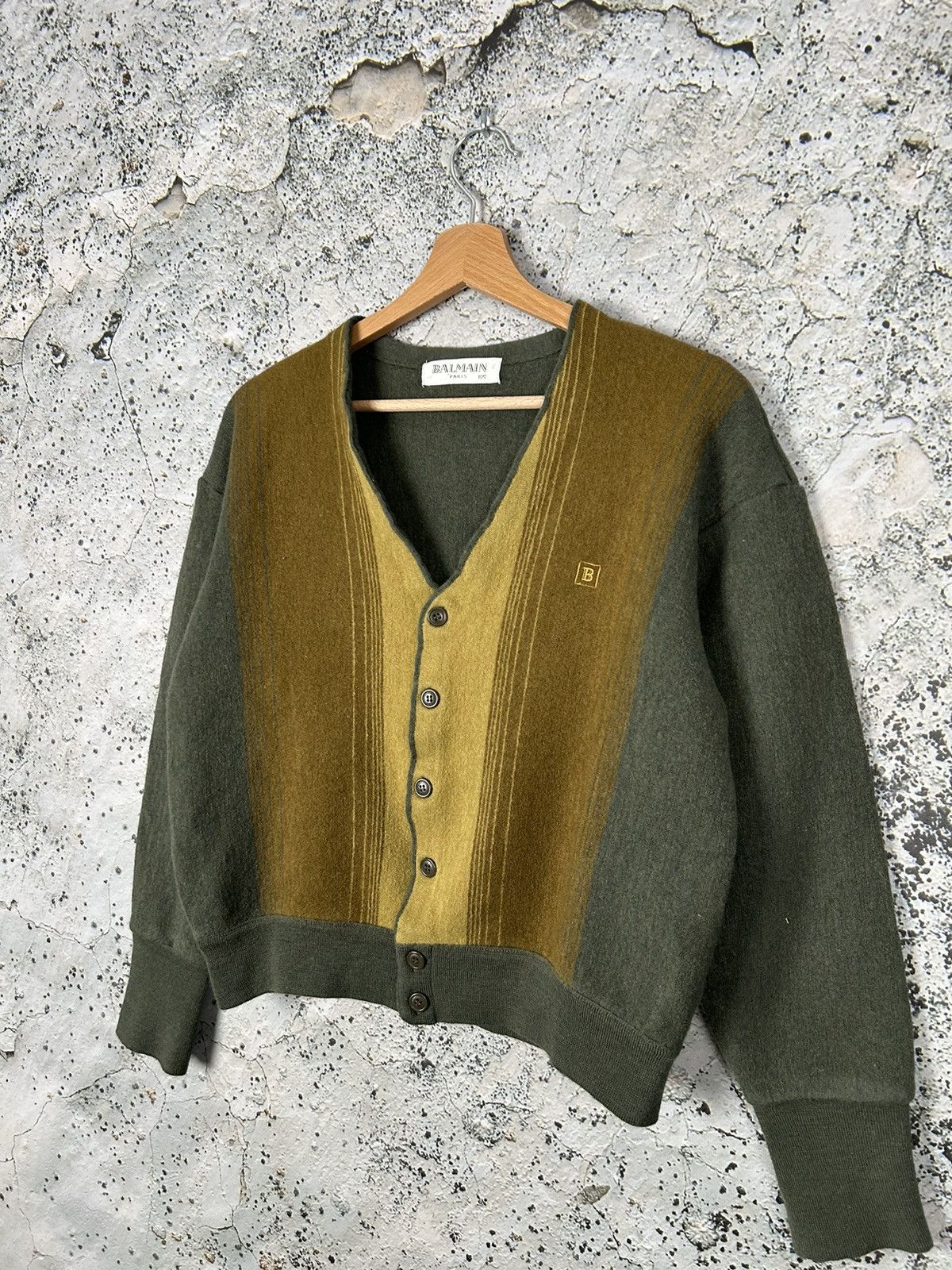 Balmain Vintage Balmain Paris 90s Luxury Designer Mohair Cardigan Size US M / EU 48-50 / 2 - 2 Thumbnail
