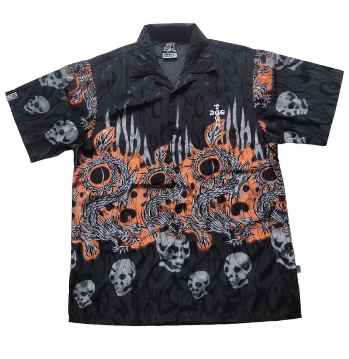 Japanese Brand Vintage 90s Dogtown Dragon Printed Shirt y2k style Size US L / EU 52-54 / 3 - 1 Thumbnail