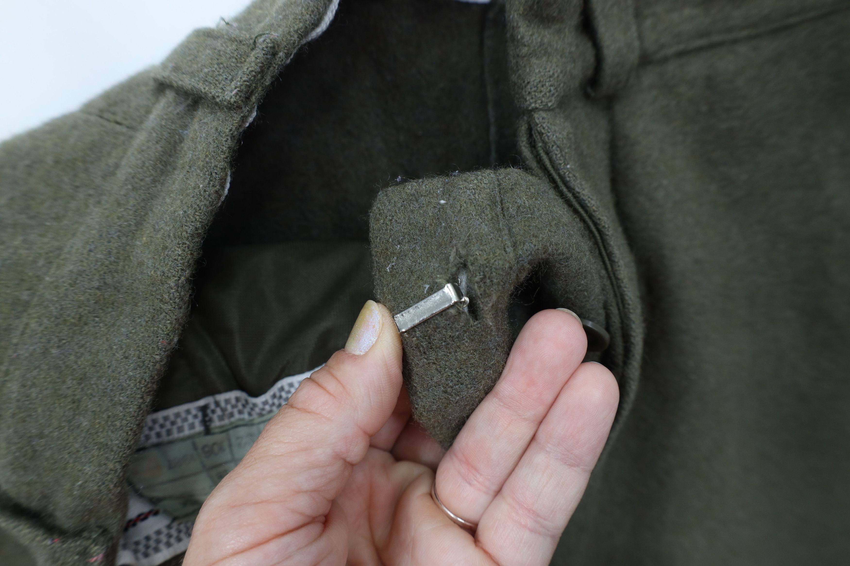 Vintage Vintage 80s Serbia Military Button Fly Wool Pants Green Size US 34 / EU 50 - 6 Thumbnail