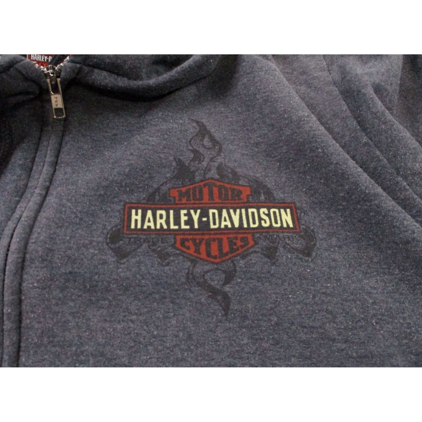 Harley Davidson Harley-Davidson Jacket Men XL Legendary Logo Windbreaker Hooded Full Zip Pockets Gray Biker Riding Vintage? Size US XL / EU 56 / 4 - 7 Thumbnail