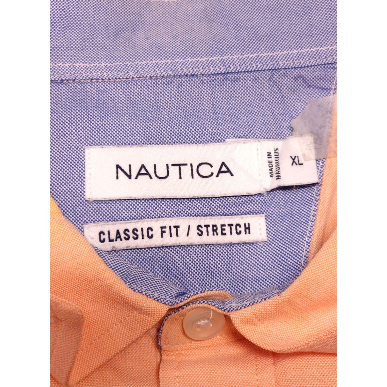 Nautica Nautica XL Button Down Shirt Peach Men Stretch Classic Fit Long Sleeve Button-Up Size US XL / EU 56 / 4 - 8 Thumbnail